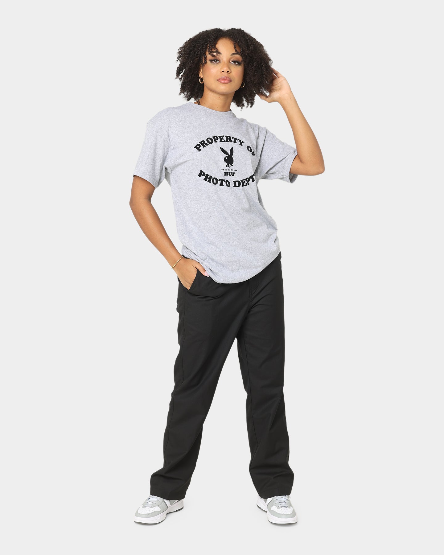 HUF X Playboy Photo Dept T-Shirt Grey Heather Style001