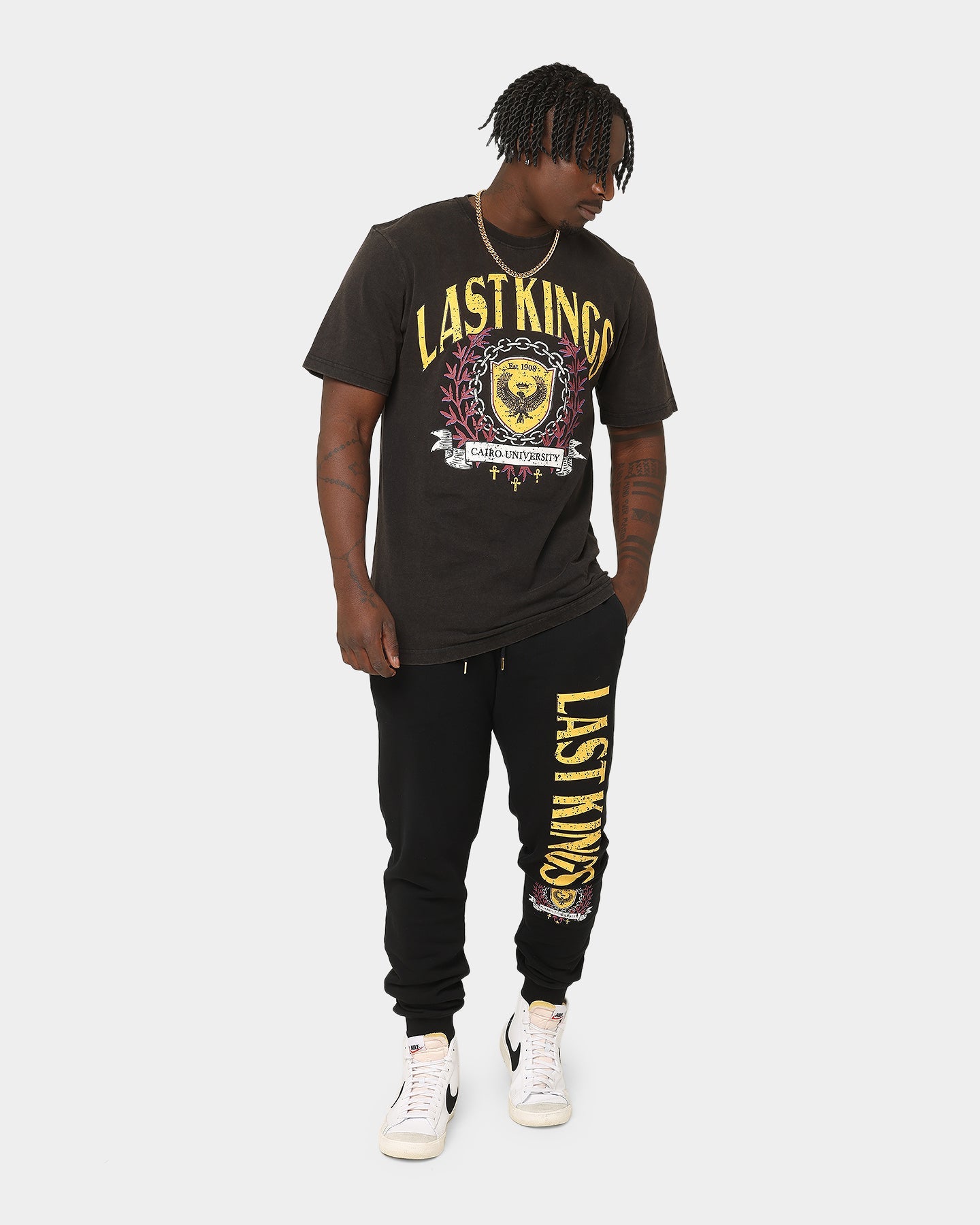 Last Kings Cairo University Short Sleeve T-Shirt Vintage Black