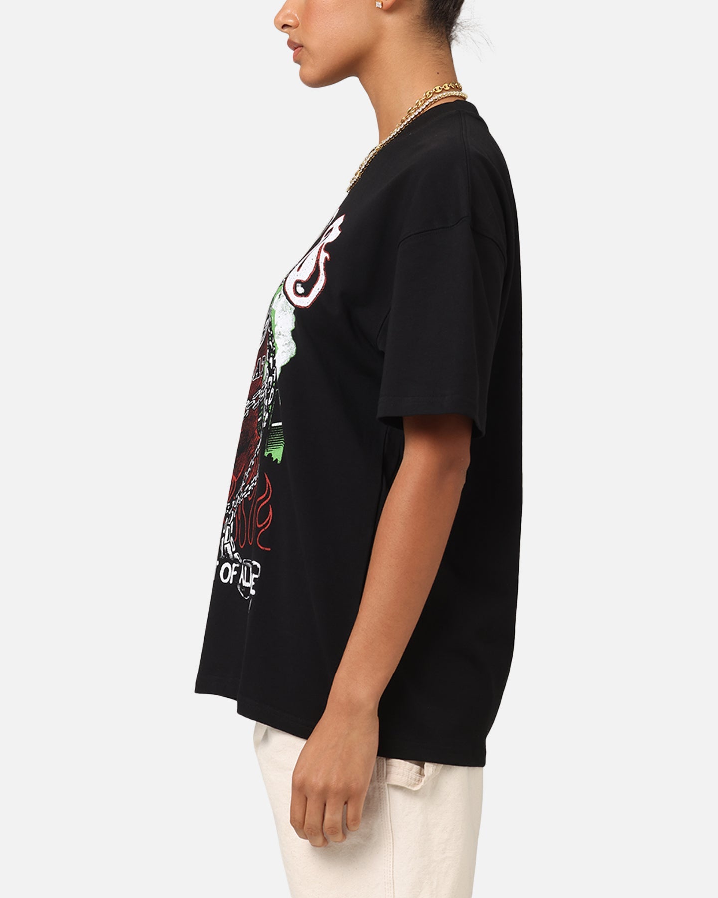 Goat Crew Goat Skull Vintage T-Shirt Black Style001