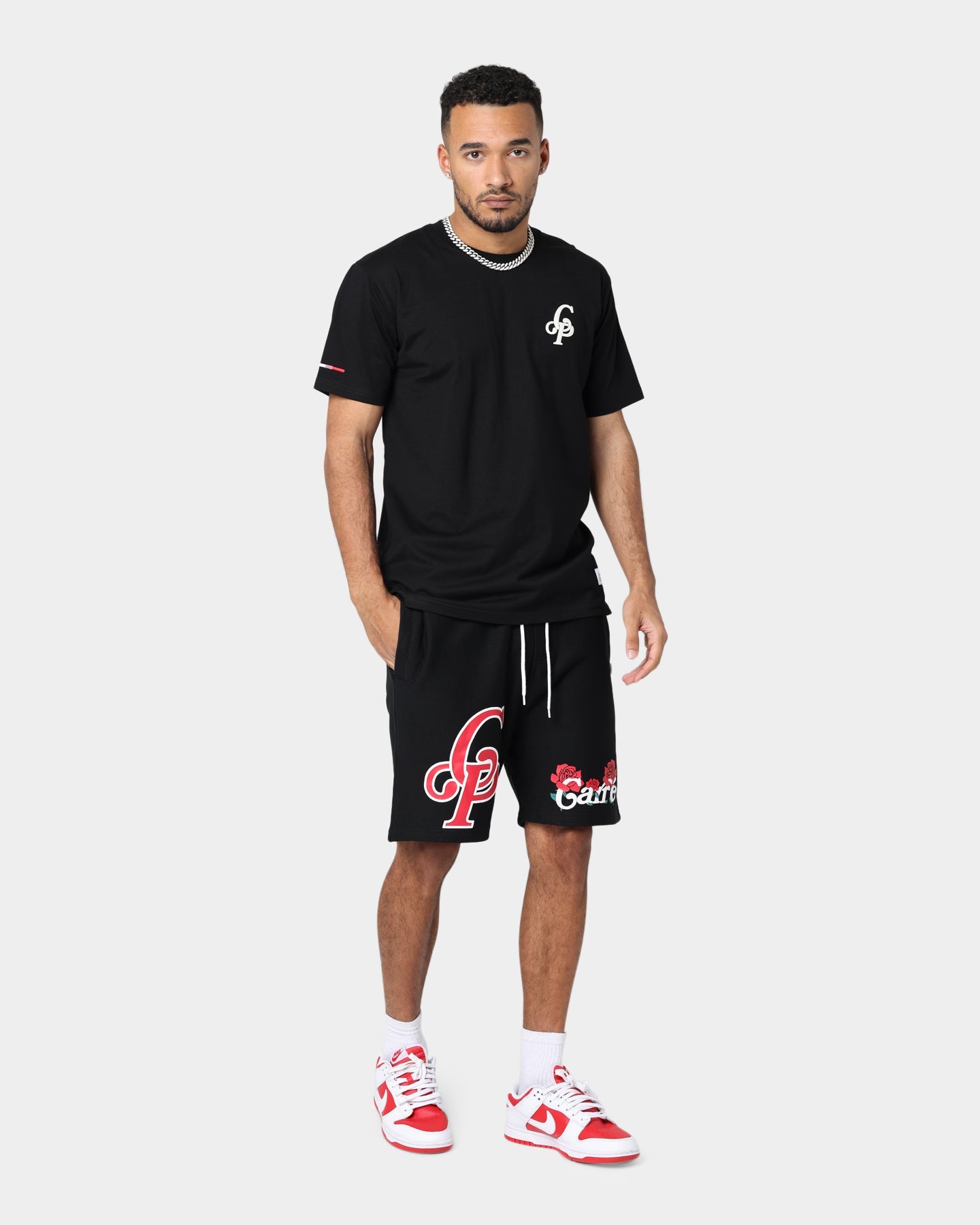 Carre Volle Rose Vintage T-Shirt Black