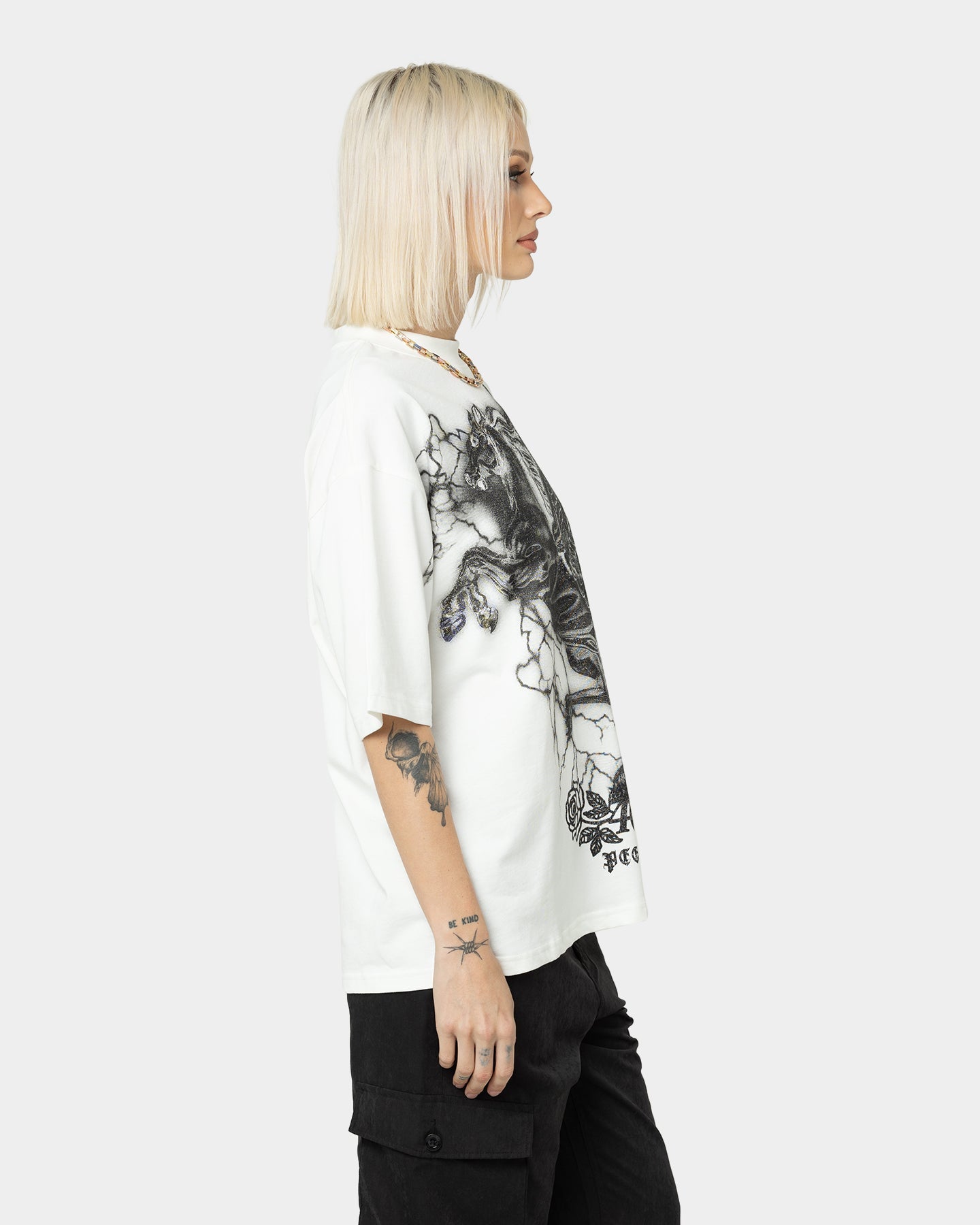 404 Pegasus Vintage T-Shirt Off White Style001