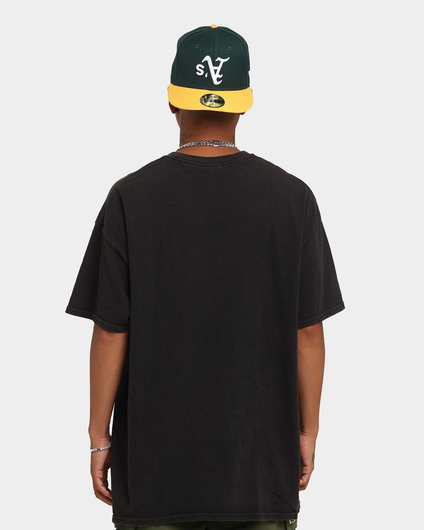 Goat Crew Green Skeleton Vintage T-Shirt Washed Black