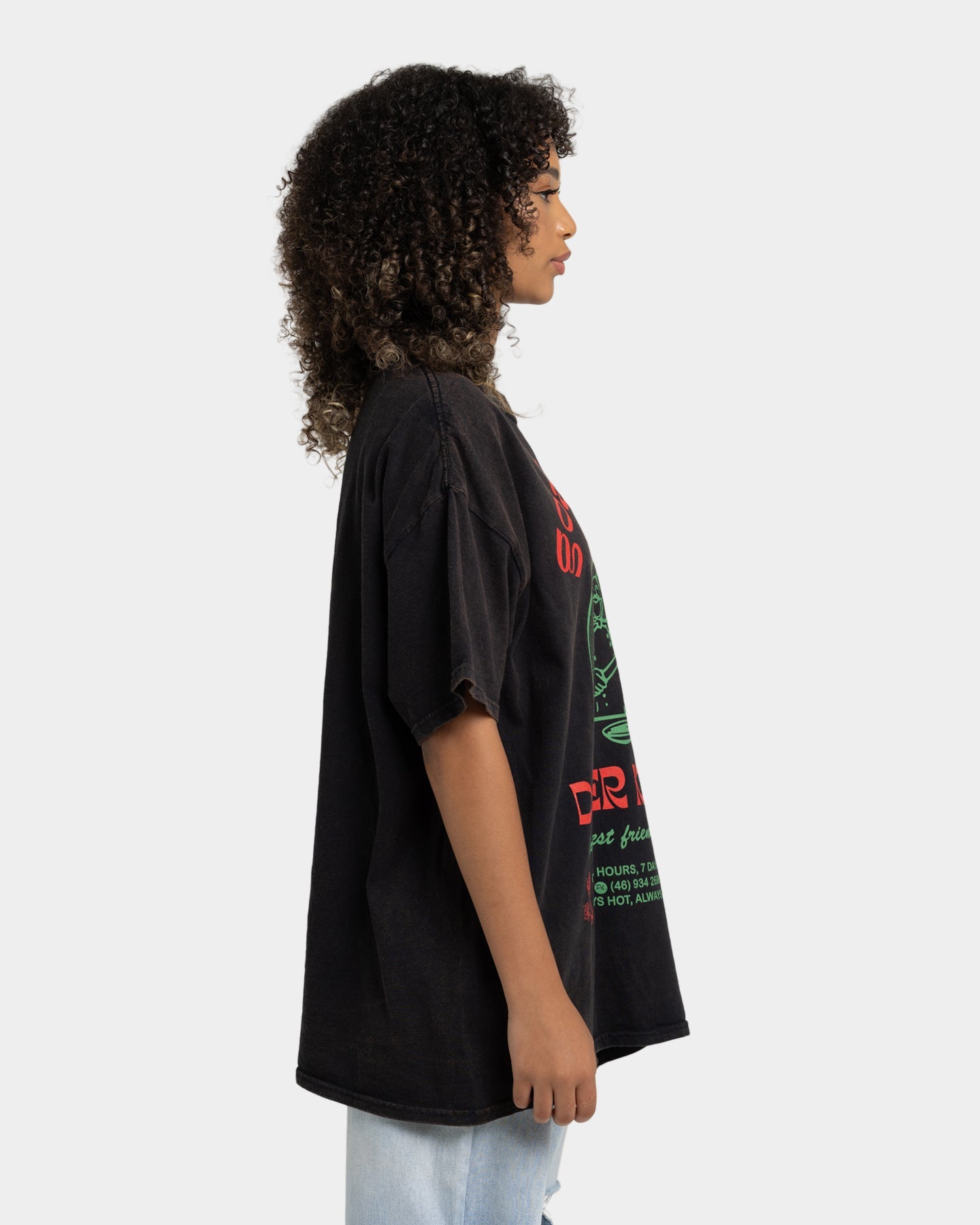 Goat Crew Kebab Shop Vintage T-Shirt Black Wash Style001
