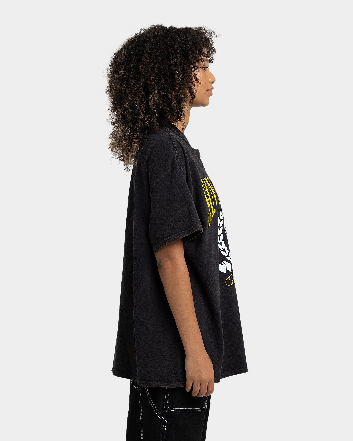 Goat Crew Tennis Club Vintage T-Shirt Black Wash Style001