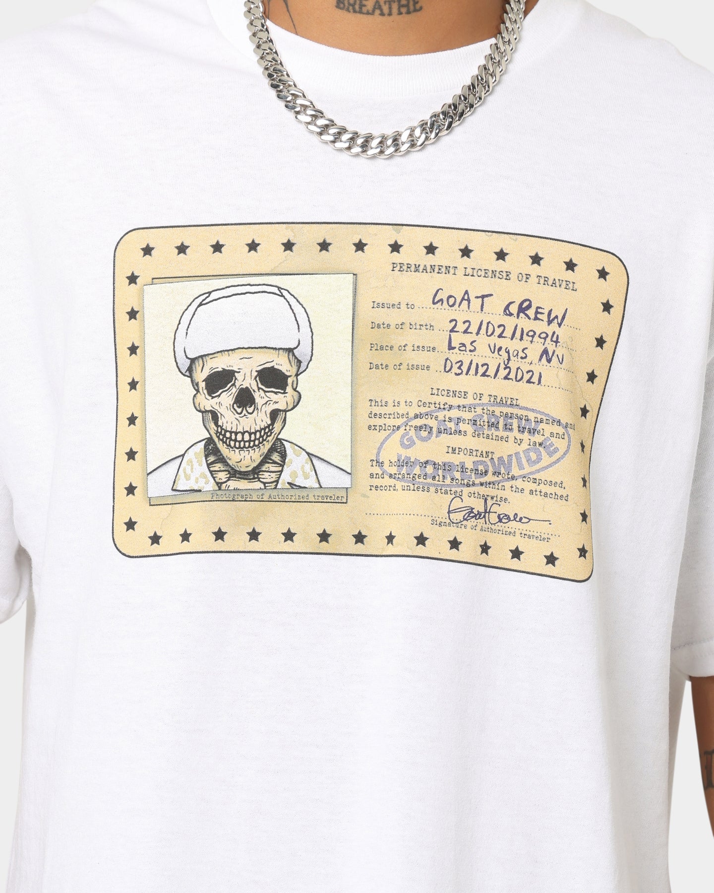 Goat Crew License Vintage T-Shirt White