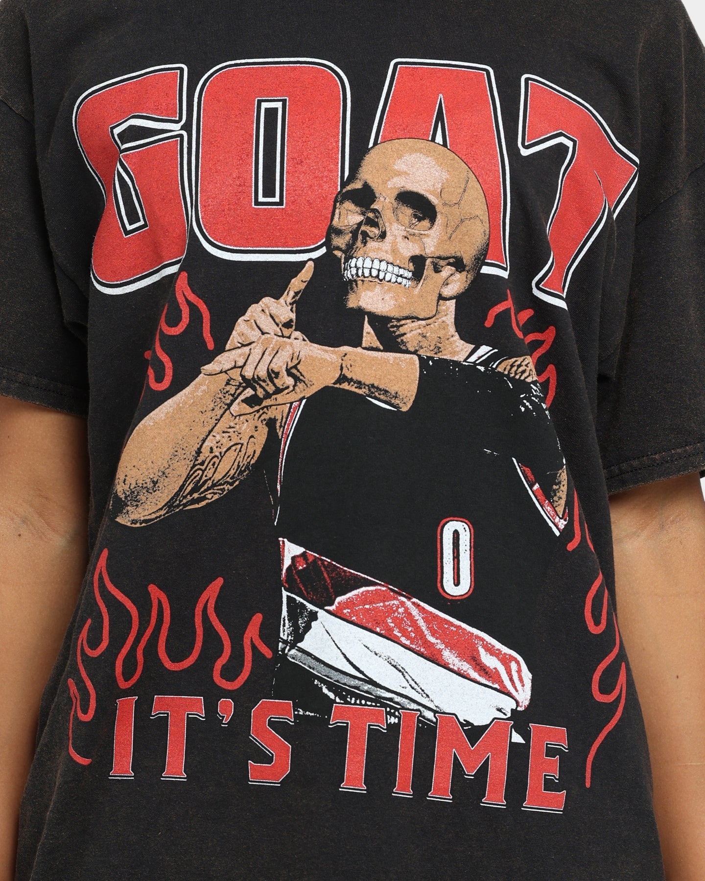 Goat Crew It's Time Vintage T-Shirt Black Wash Style001