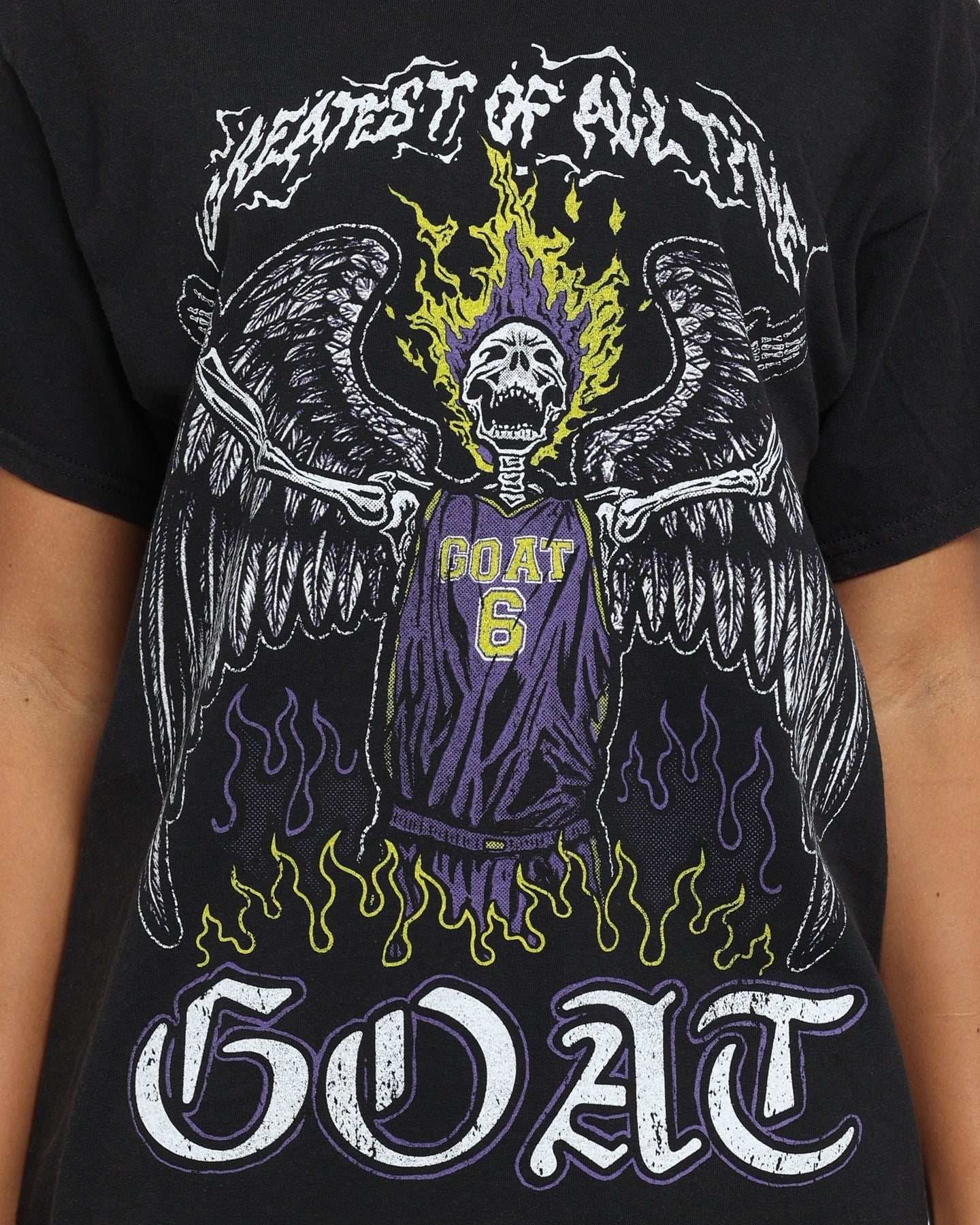Goat Crew Los Angeles Angels Vintage T-Shirt Black Wash Style001