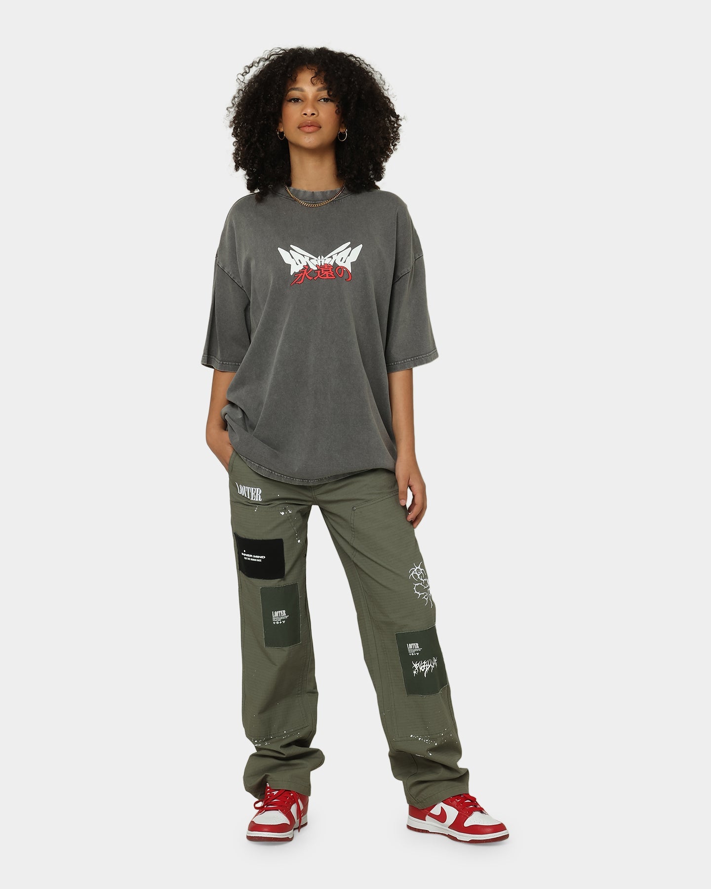 Loiter Eternal Vintage T-Shirt Charcoal Style001
