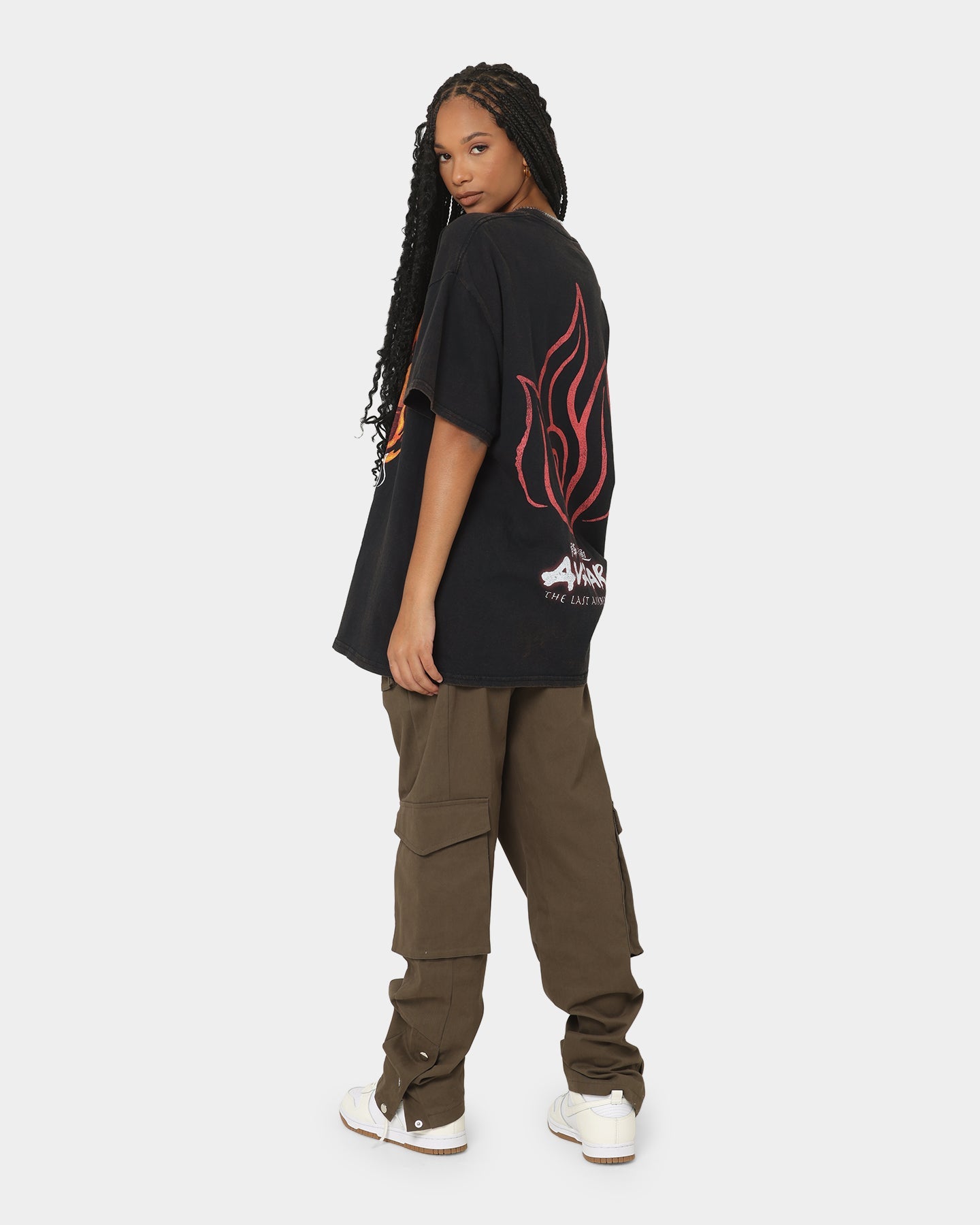 Goat Crew x Avatar: The Last Airbender Fire Elements Vintage T-Shirt Black Wash Style001