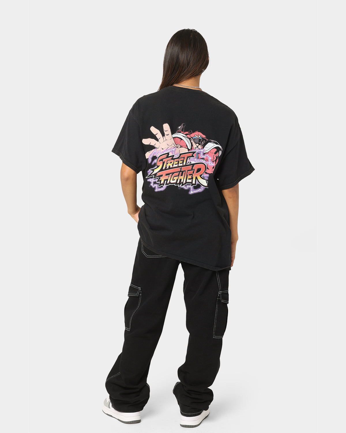 Goat Crew X Street Fighter M. Bison Vintage T-Shirt Black Wash Style001
