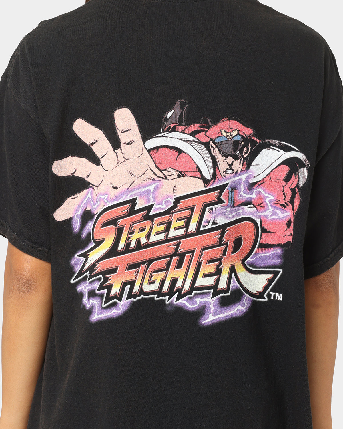 Goat Crew X Street Fighter M. Bison Vintage T-Shirt Black Wash Style001
