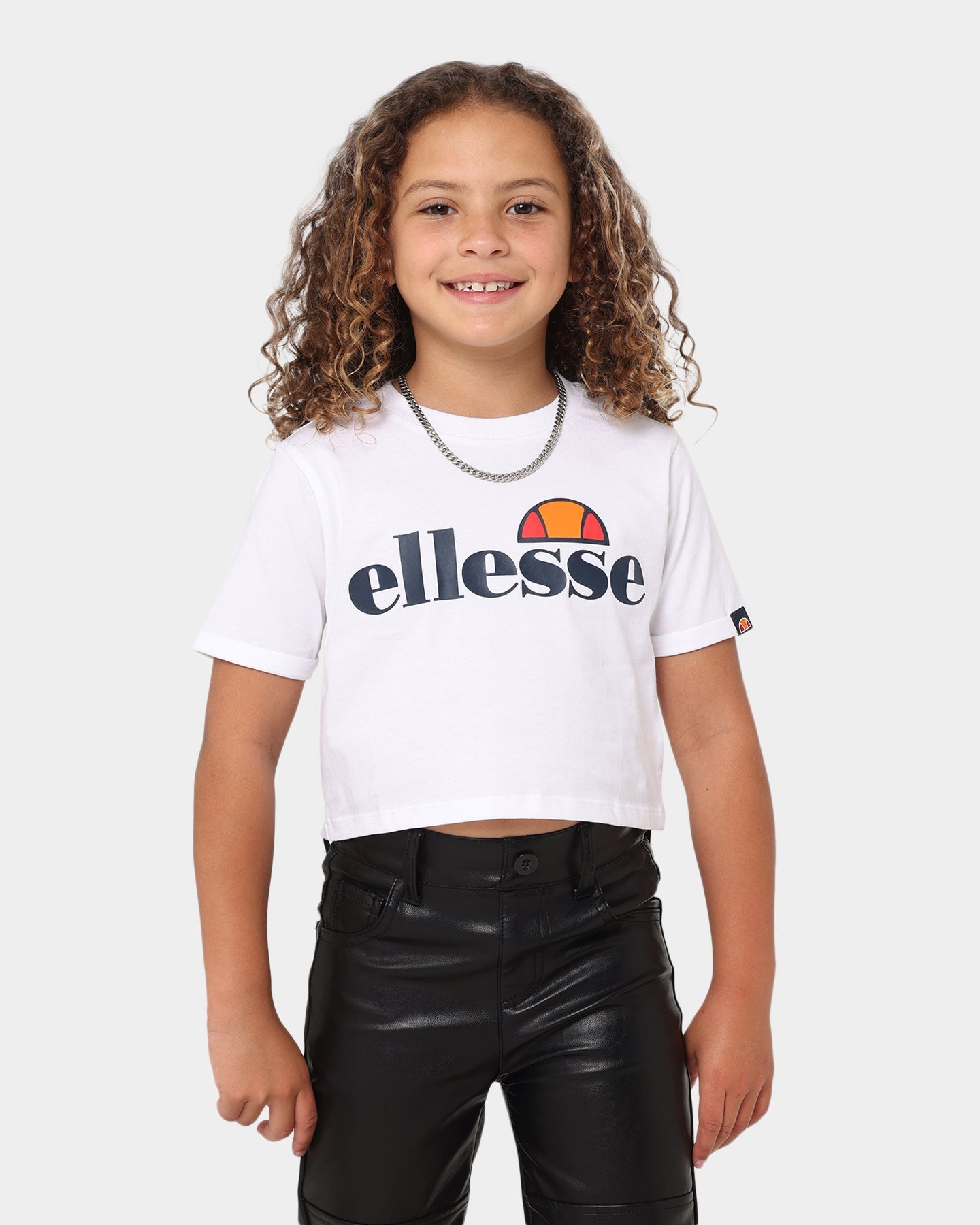 Ellesse Kids' Nicky Cropped T-Shirt White