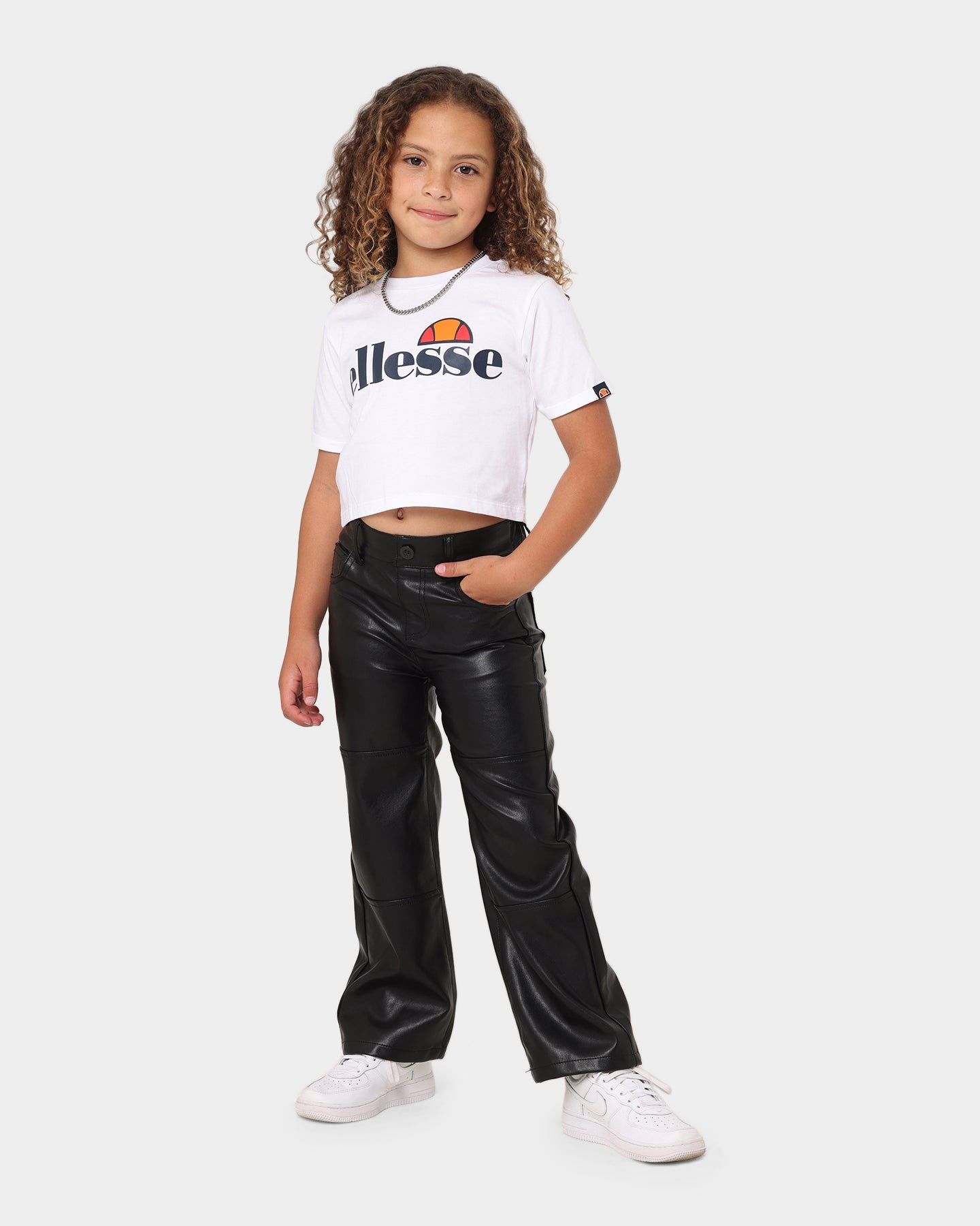 Ellesse Kids' Nicky Cropped T-Shirt White