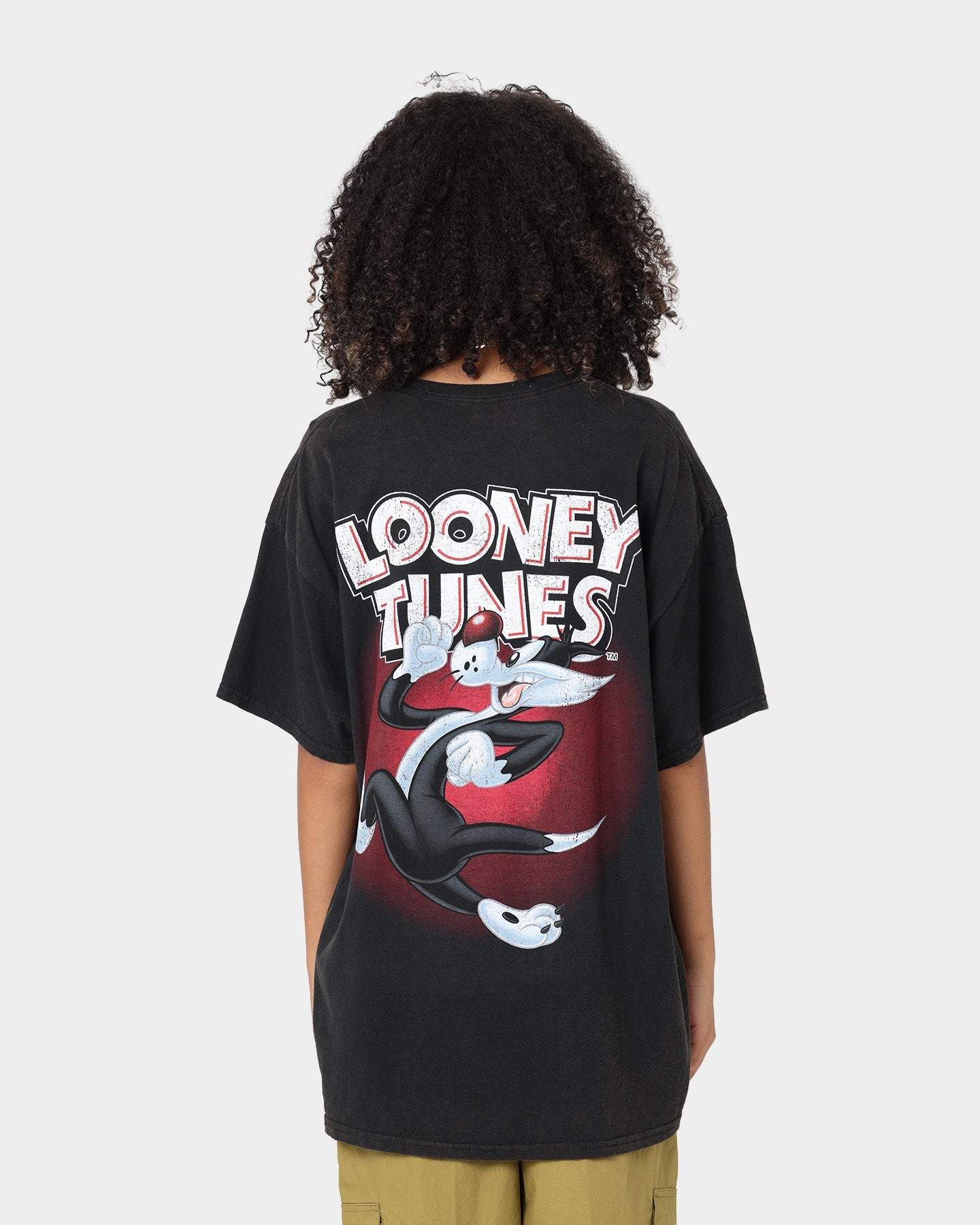 Goat Crew X Looney Tunes Sylvester Vintage T-Shirt Black Wash Style001