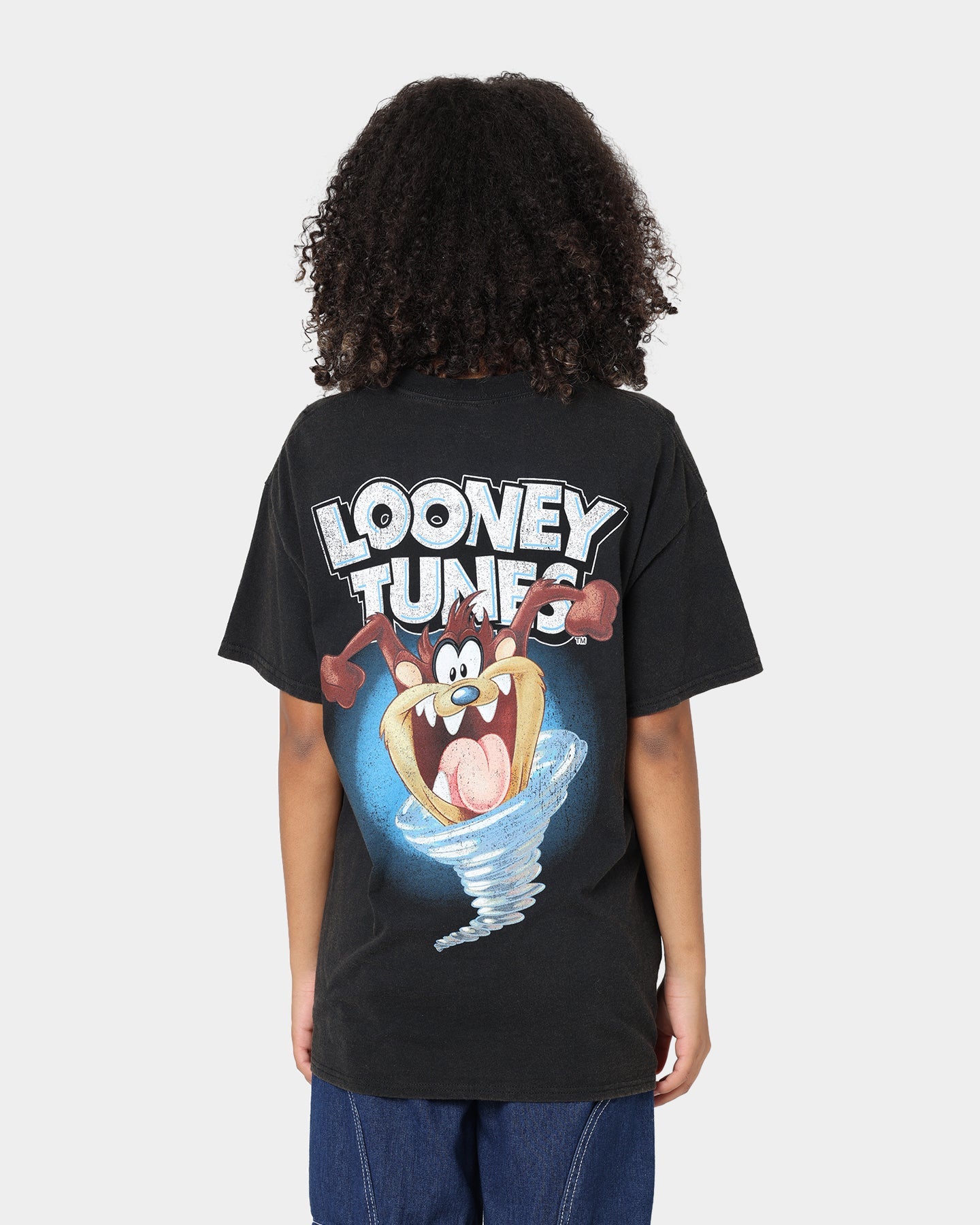 Goat Crew X Looney Tunes Tazzy Vintage T-Shirt Black Wash Style001