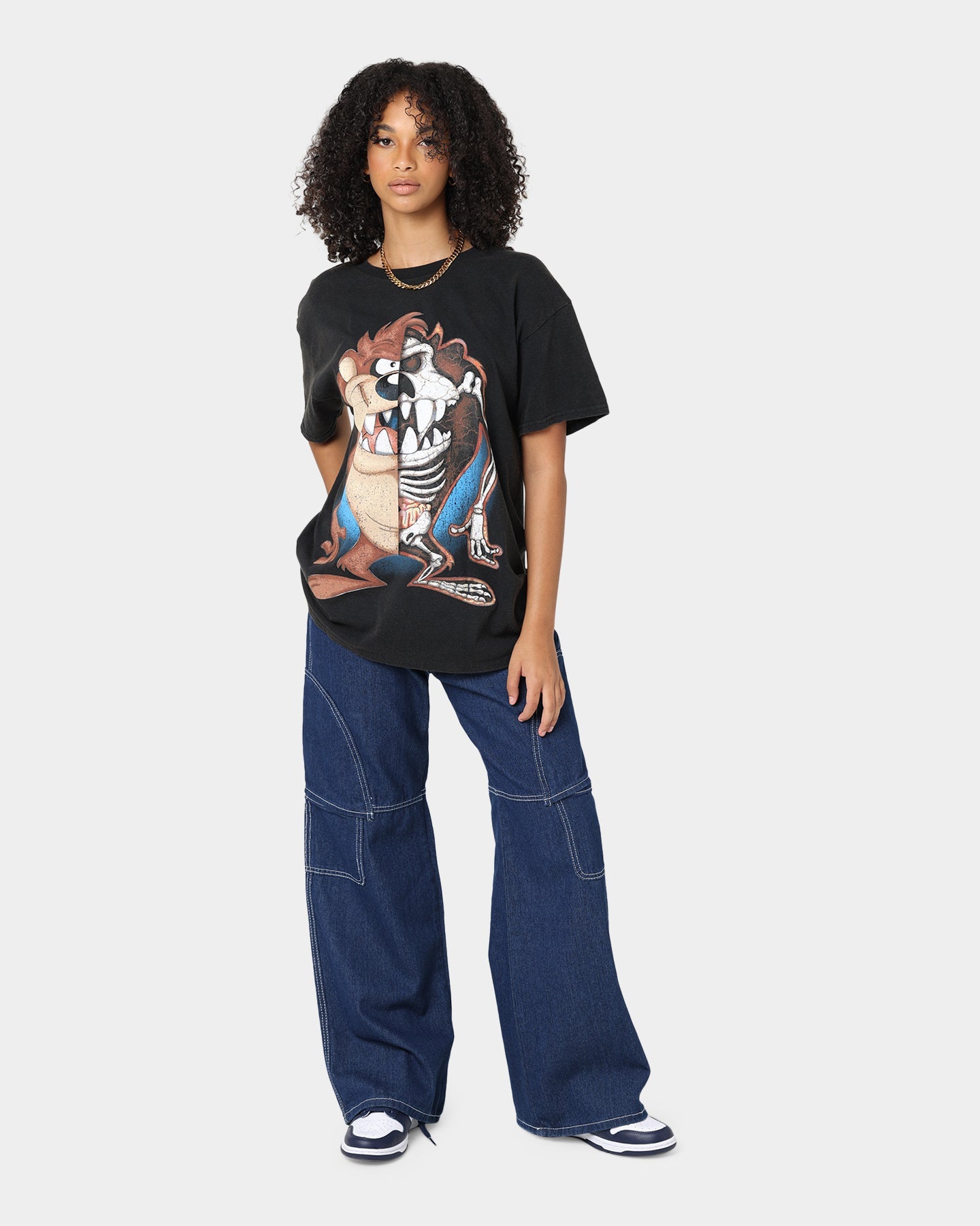 Goat Crew X Looney Tunes Tazzy Vintage T-Shirt Black Wash Style001