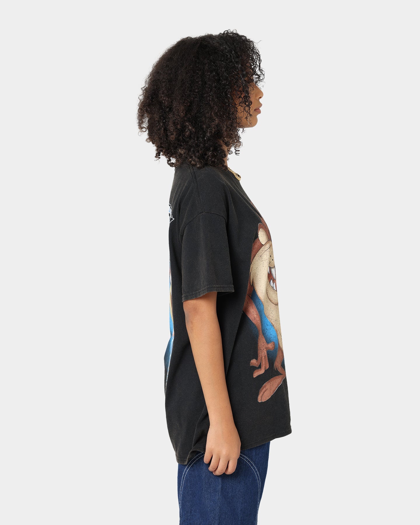 Goat Crew X Looney Tunes Tazzy Vintage T-Shirt Black Wash Style001