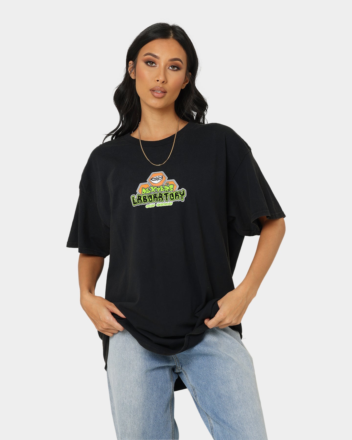 American Thrift Boy Genius Vintage T-Shirt Black Wash Style001