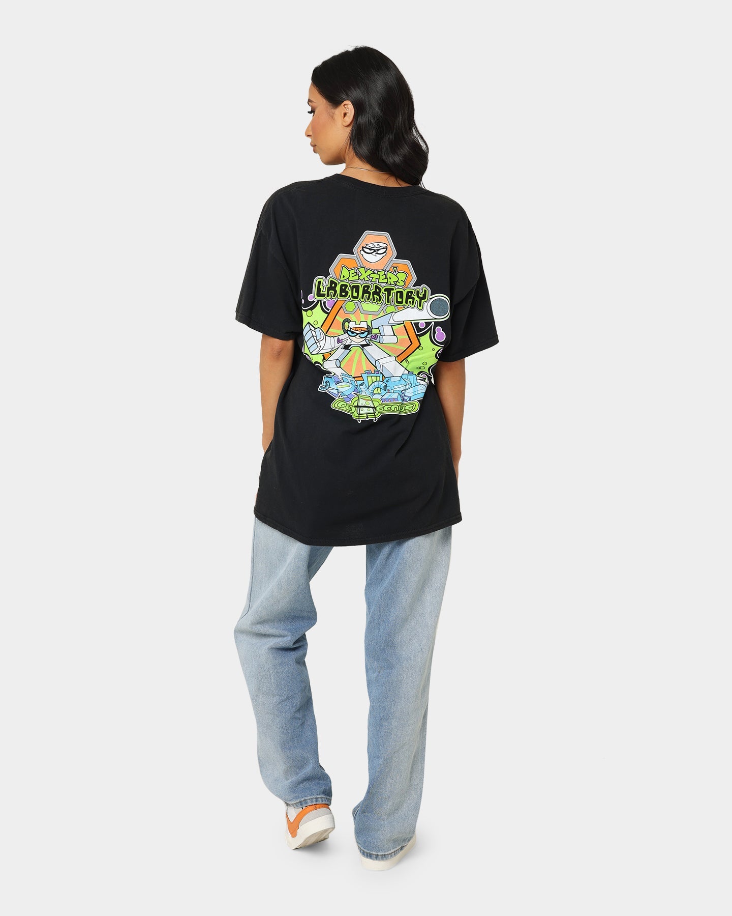 American Thrift Boy Genius Vintage T-Shirt Black Wash Style001