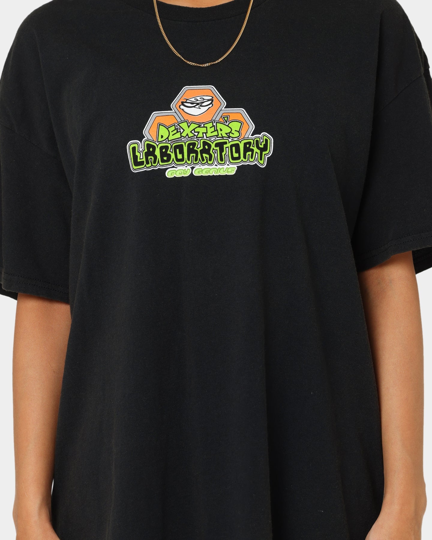American Thrift Boy Genius Vintage T-Shirt Black Wash Style001