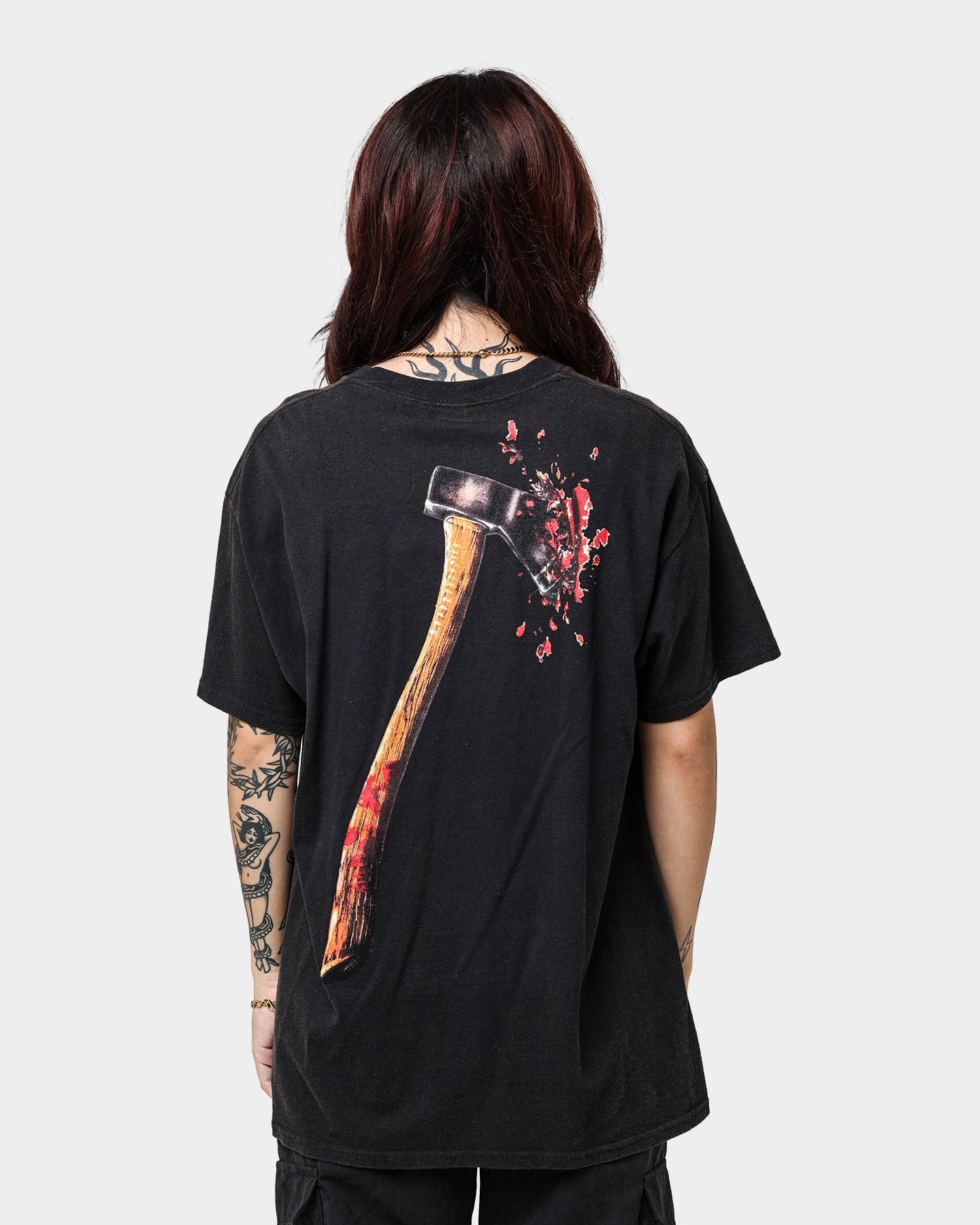 American Thrift X Friday the 13th Friday the 13th Vintage T-Shirt Vintage Black Style001