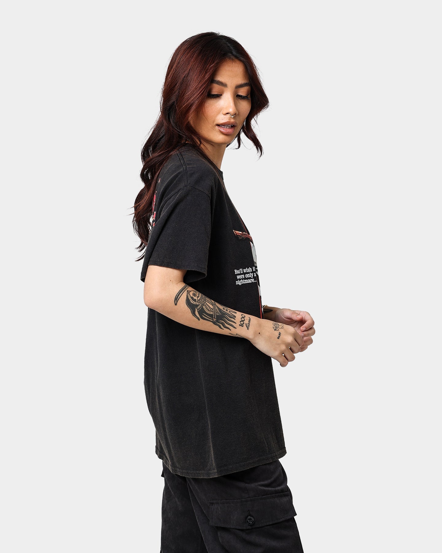American Thrift X Friday the 13th Friday the 13th Vintage T-Shirt Vintage Black Style001