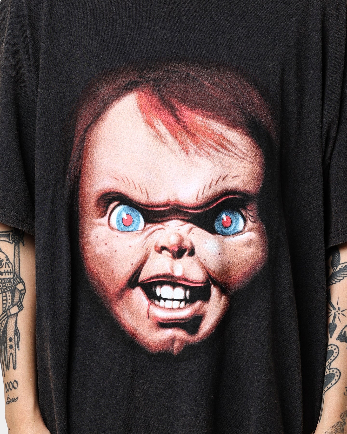 American Thrift X Child's Play 3 Child's Play 3 Vintage T-Shirt Black Wash Style001