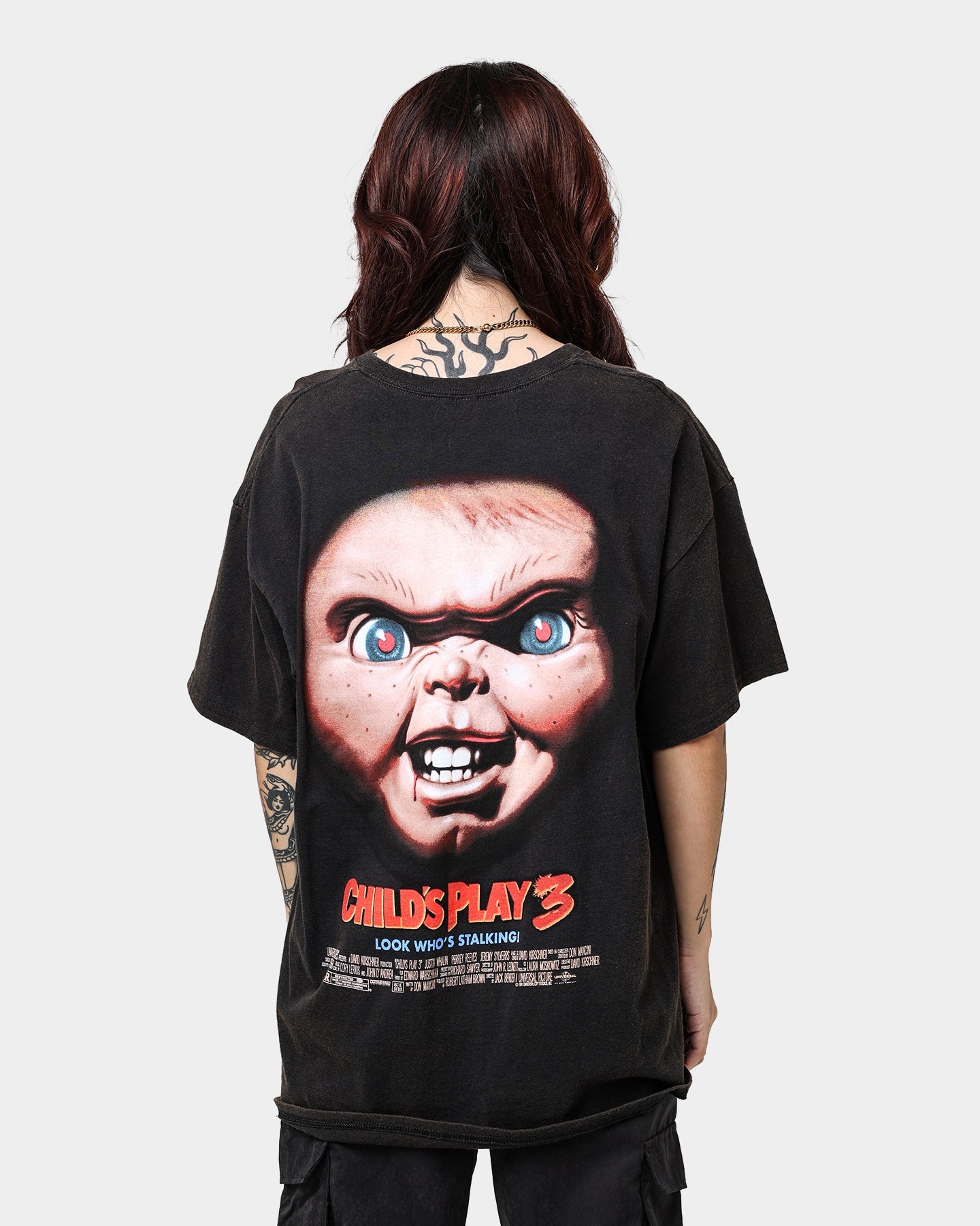 American Thrift X Child's Play 3 Child's Play 3 Vintage T-Shirt Black Wash Style001