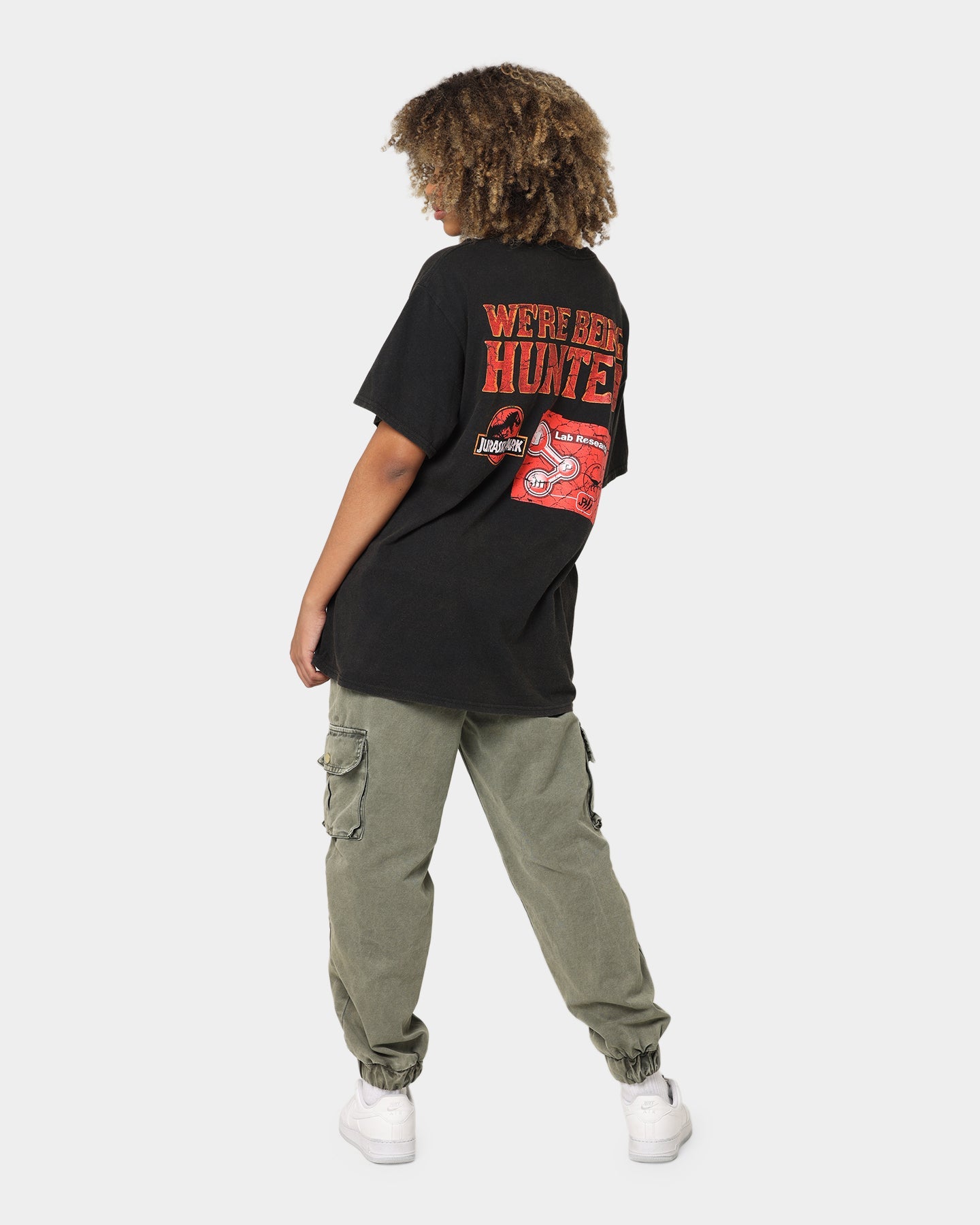American Thrift X Jurassic Park Mega Mayhem Vintage T-Shirt Black Wash Style001