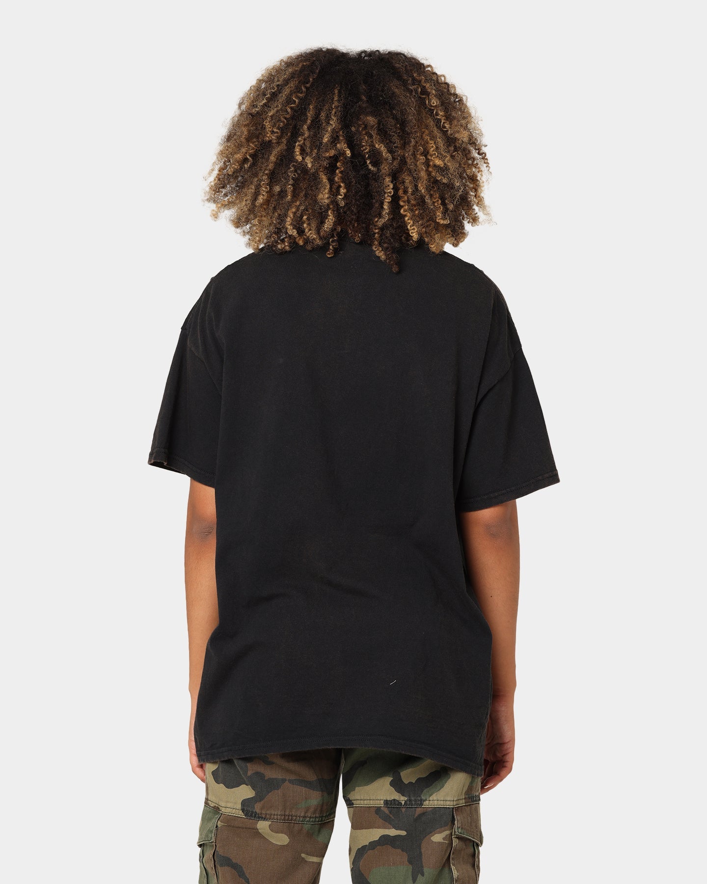 Goat Crew X Cowboy Bebop Edward Vintage T-Shirt Washed Black Style001