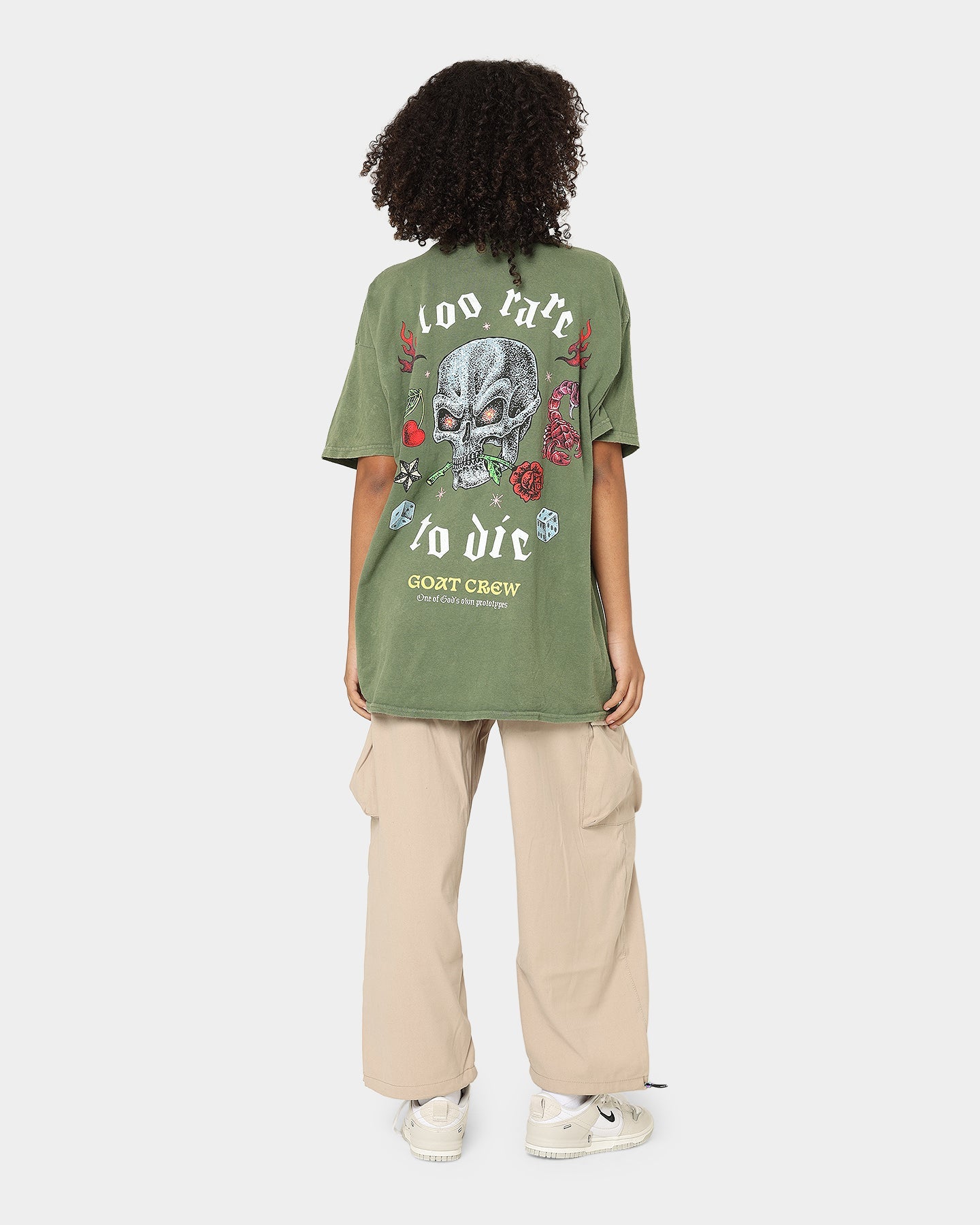 Goat Crew Too Weird To Live Vintage T-Shirt Military Style001