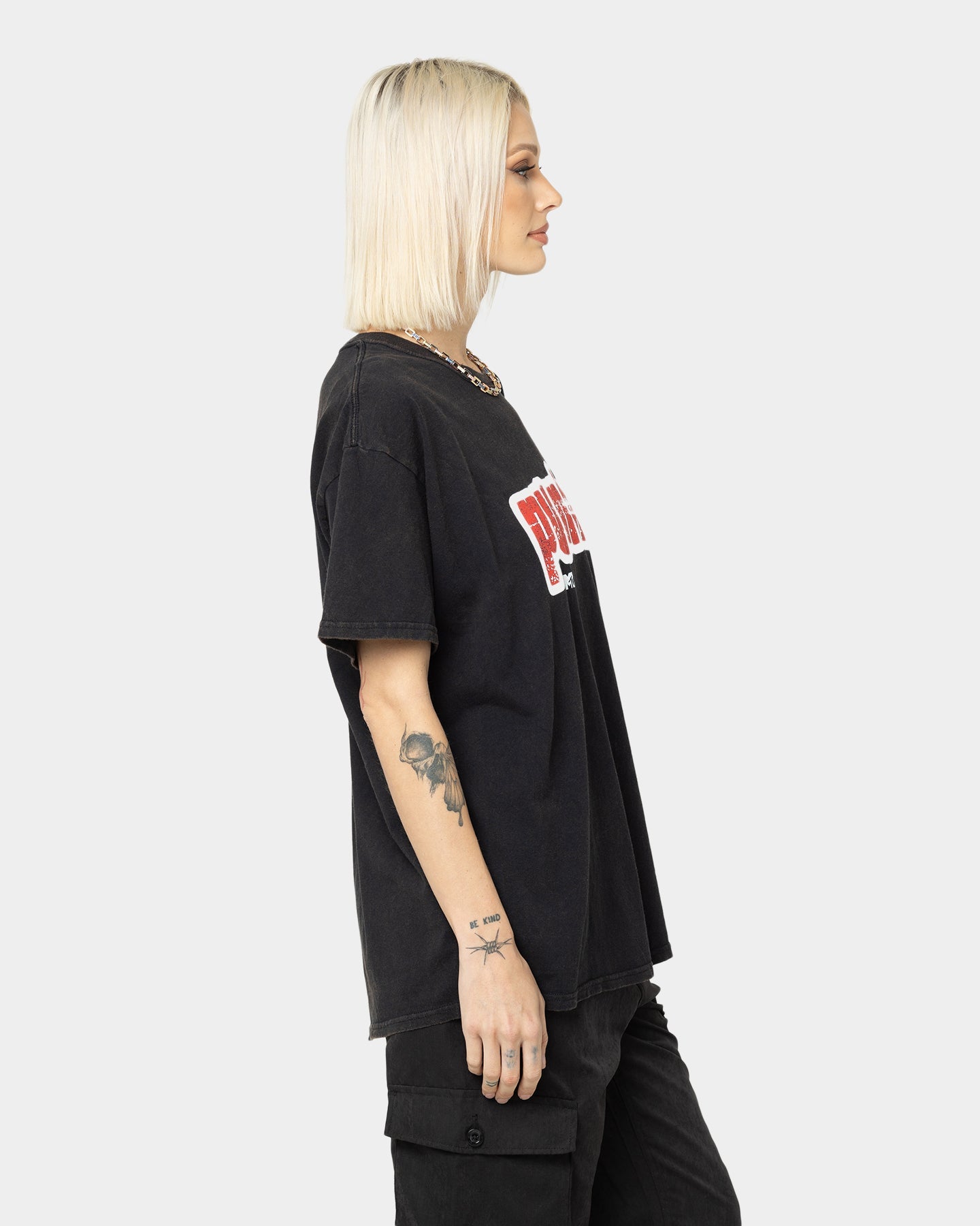 American Thrift X MTV Punk'd Vintage T-Shirt Black Wash Style001