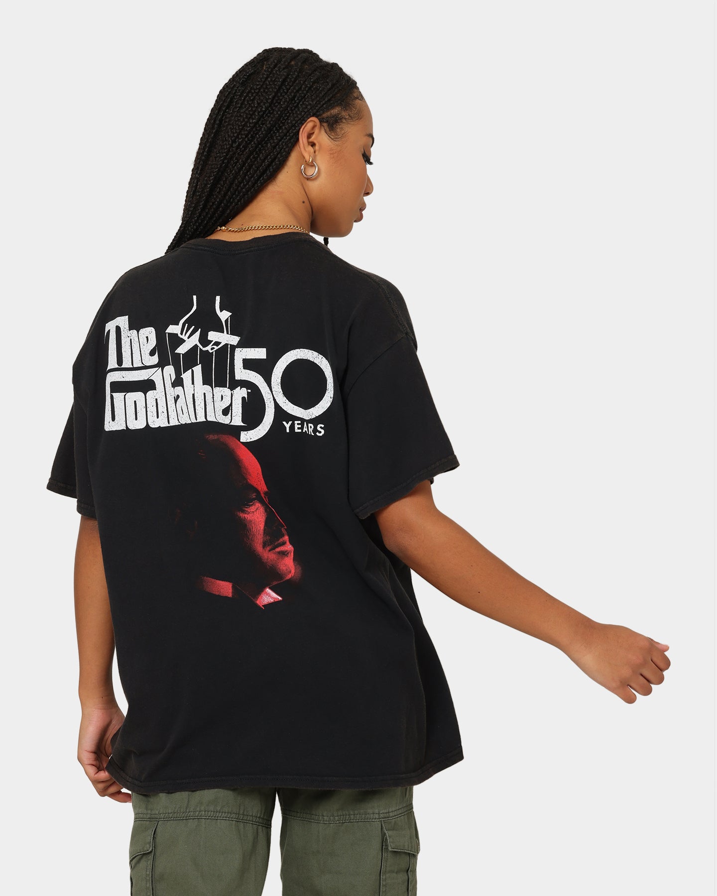 American Thrift X The Godfather The Godfather Movie Vintage T-Shirt Black Wash Style001
