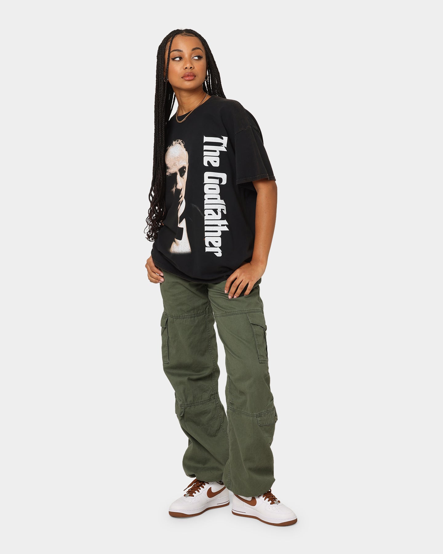 American Thrift X The Godfather The Godfather Movie Vintage T-Shirt Black Wash Style001