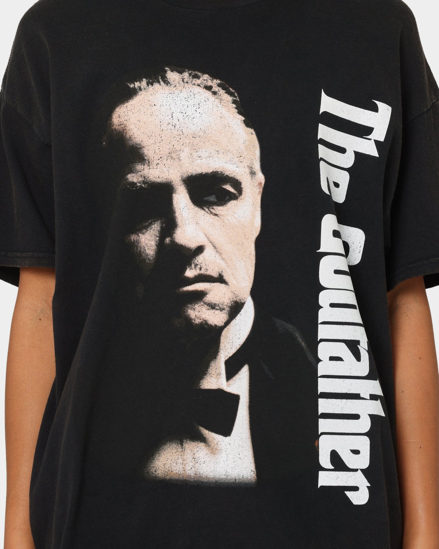 American Thrift X The Godfather The Godfather Movie Vintage T-Shirt Black Wash Style001