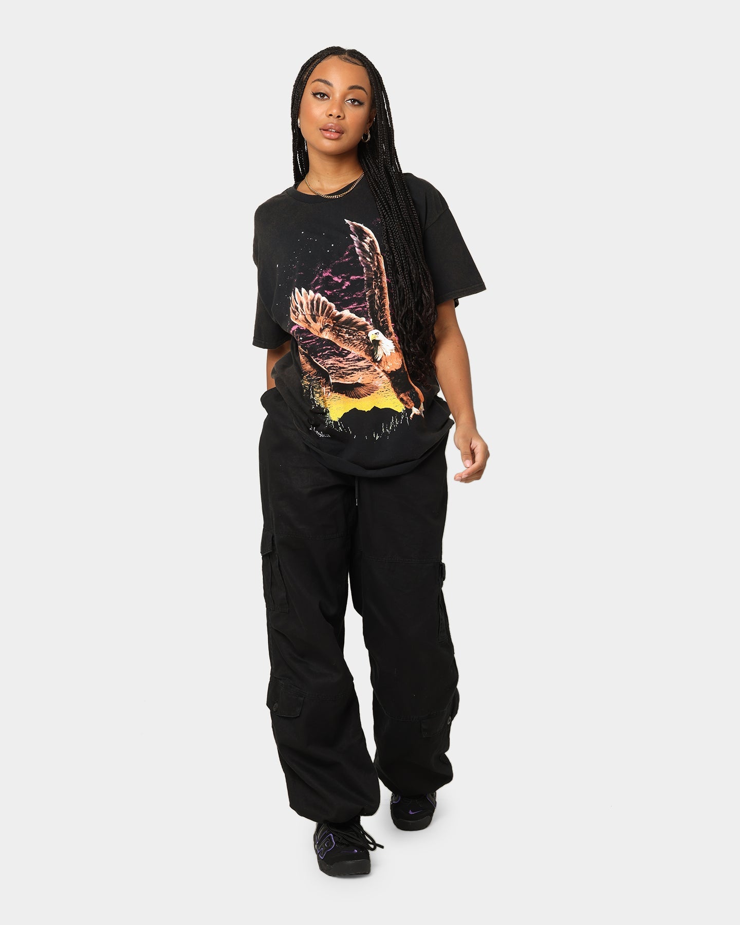 American Thrift Alaska Vintage T-Shirt Washed Black Style001