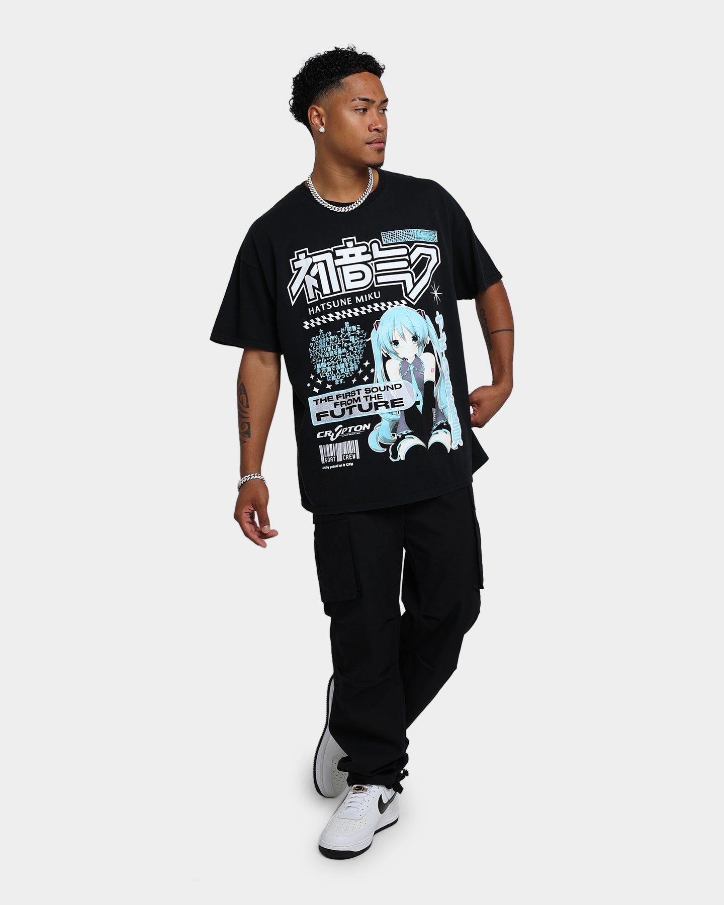 Goat Crew X Hatsune Miku Future Sound Vintage T-Shirt Washed Black