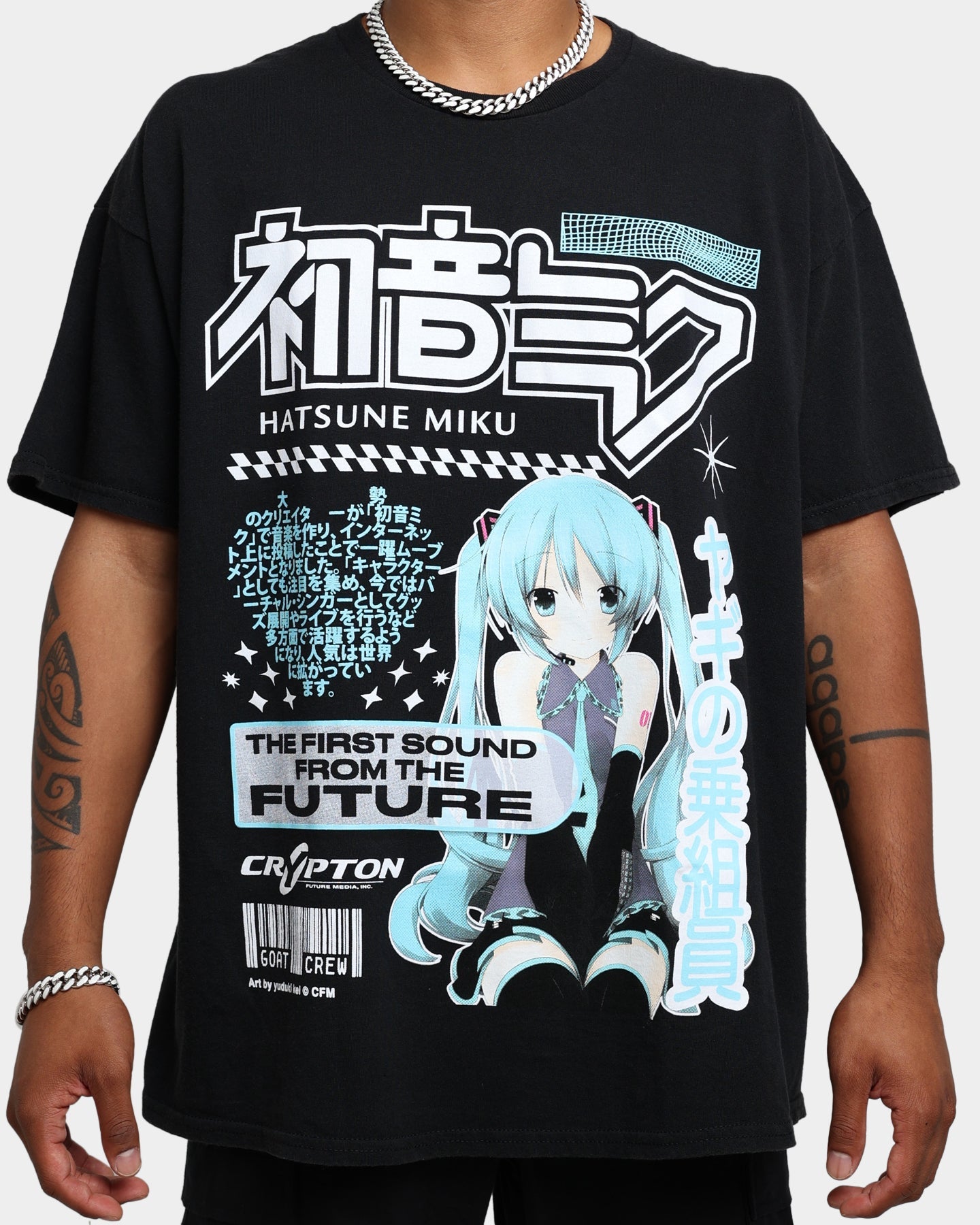 Goat Crew X Hatsune Miku Future Sound Vintage T-Shirt Washed Black