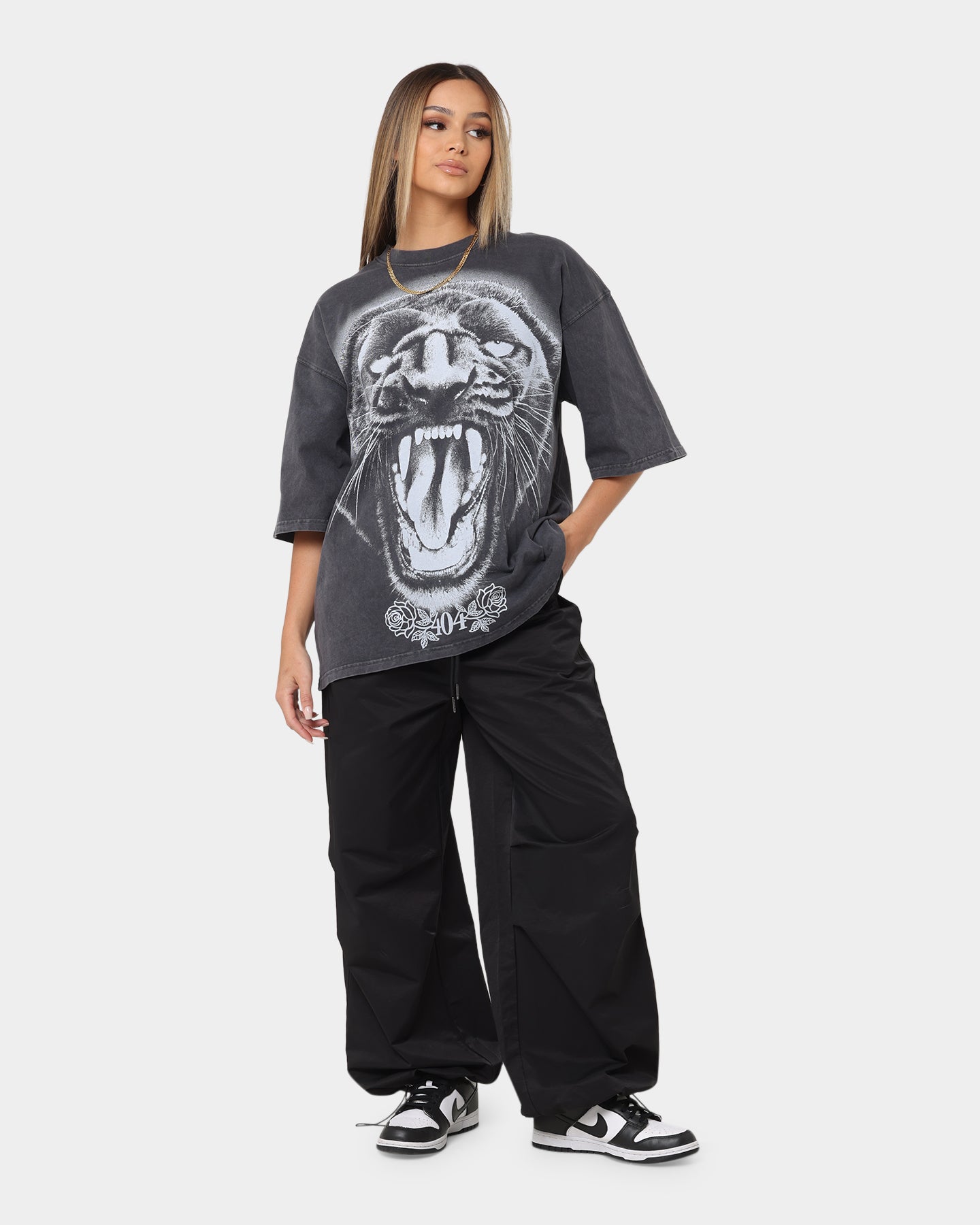 404 Pantheress Vintage T-Shirt Charcoal Style001