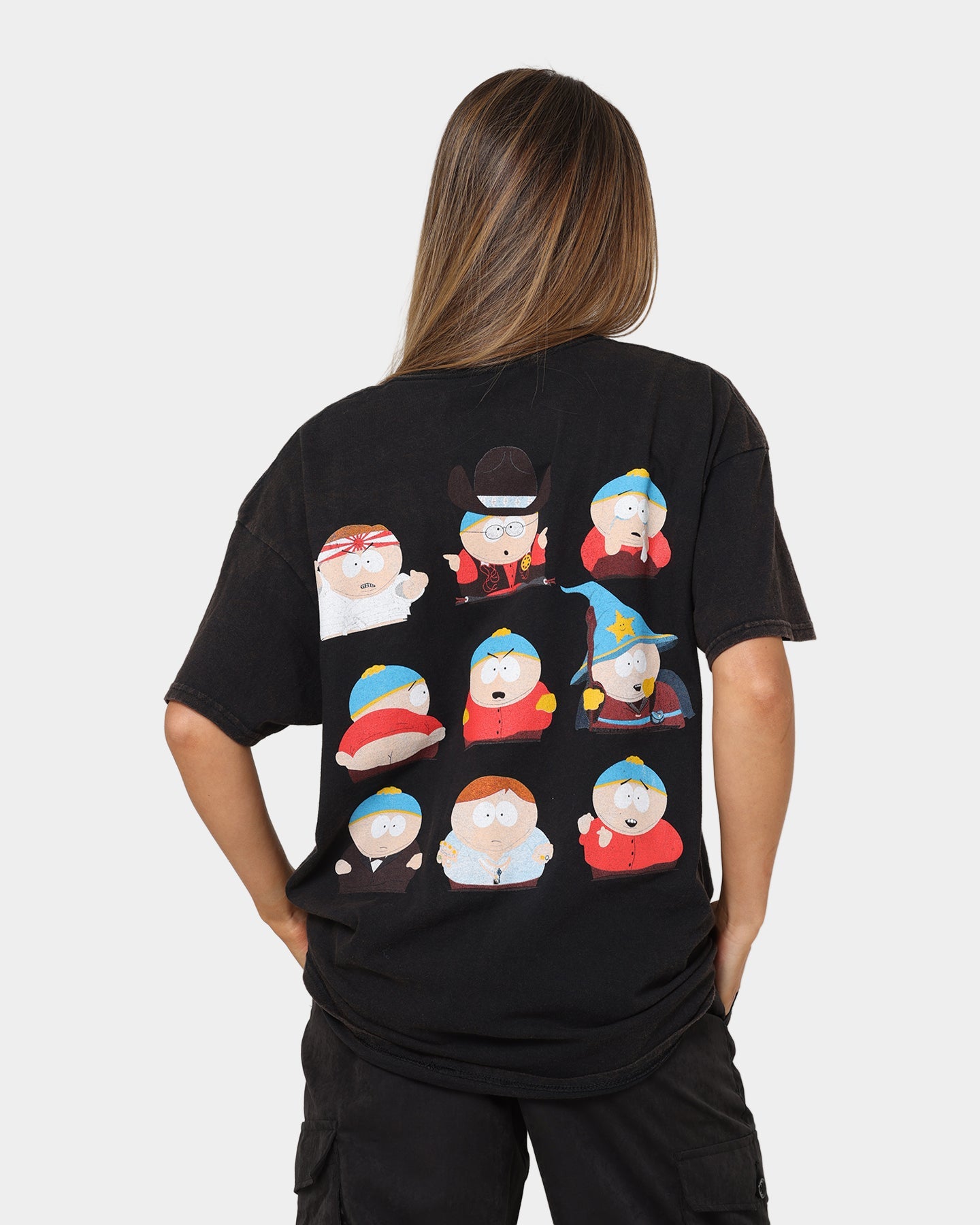 Goat Crew X South Park Cartman Vintage T-Shirt Black Wash Style001