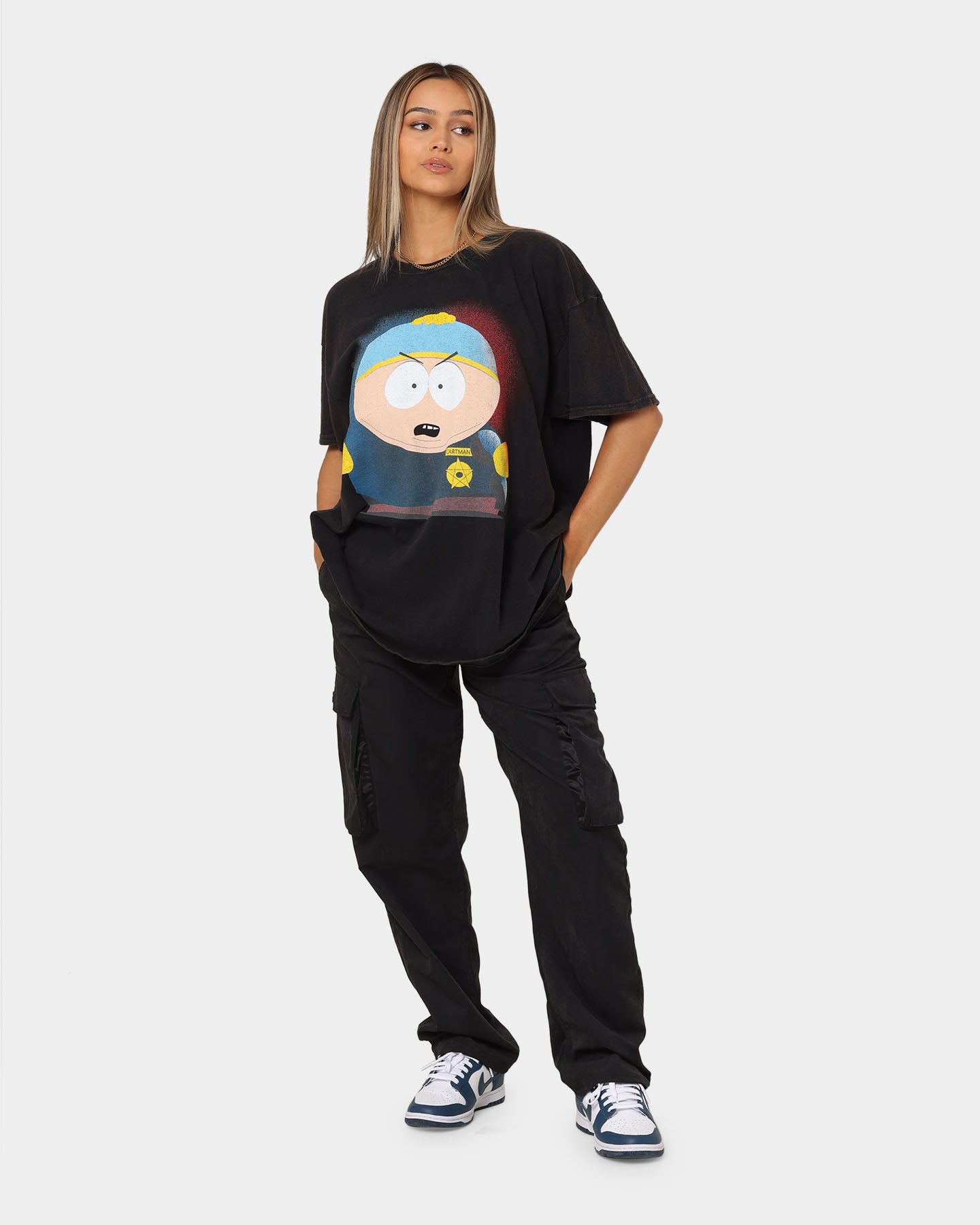 Goat Crew X South Park Cartman Vintage T-Shirt Black Wash Style001