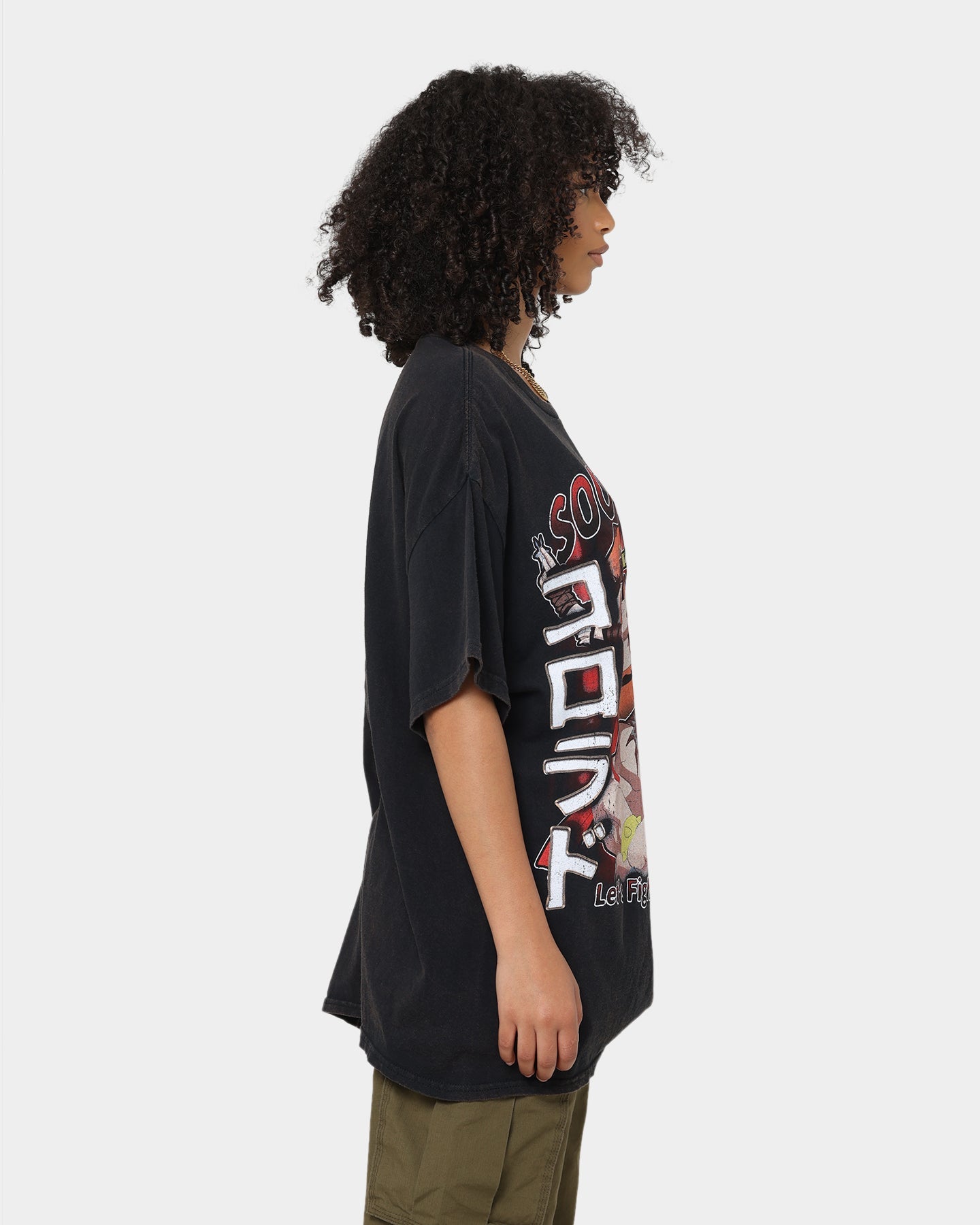 Goat Crew X South Park Let's Fighting Love Vintage T-Shirt Black Wash Style001