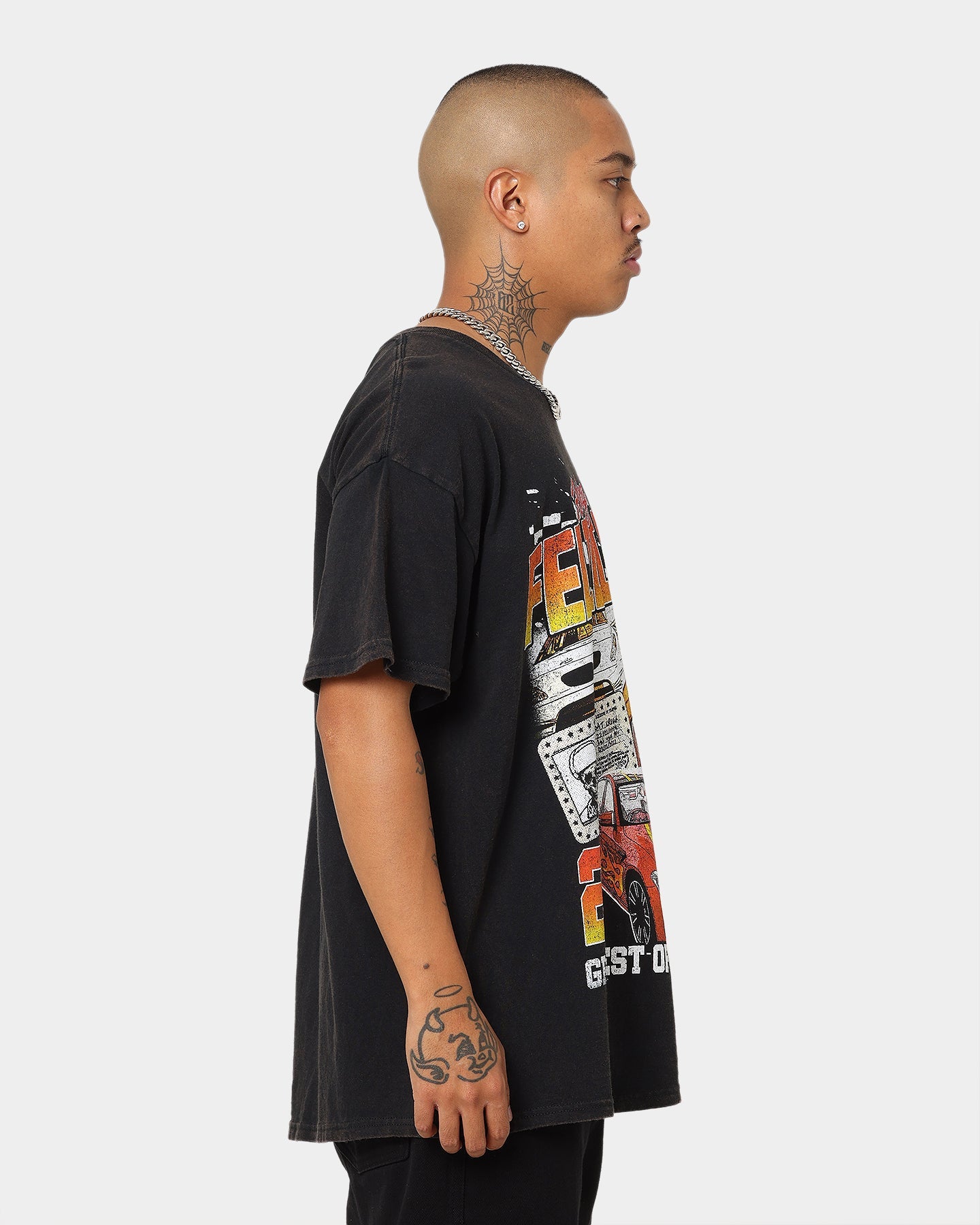 Goat Crew Team Felicia Vintage T-Shirt Black Wash