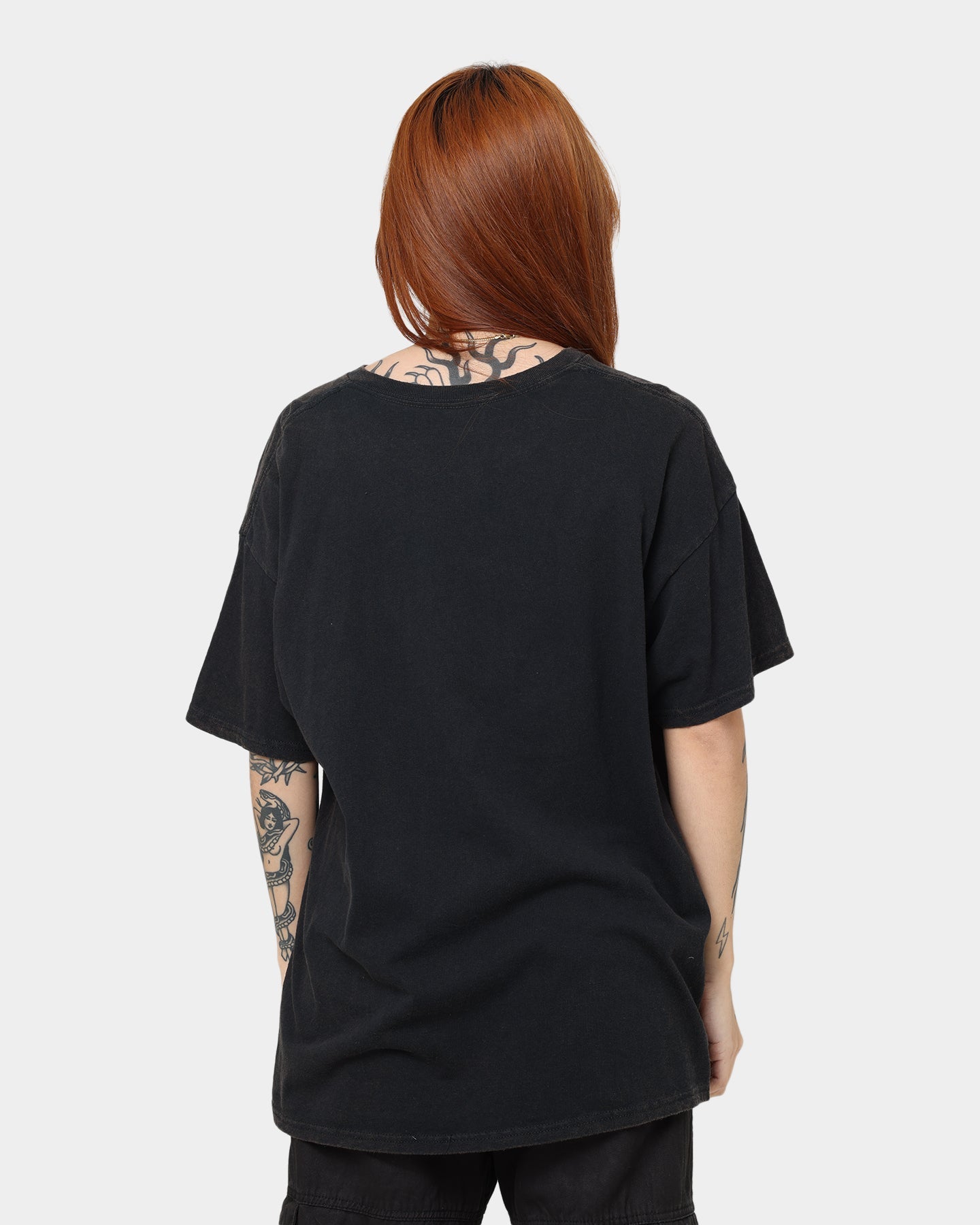 Goat Crew Team Felicia Vintage T-Shirt Black Wash Style001