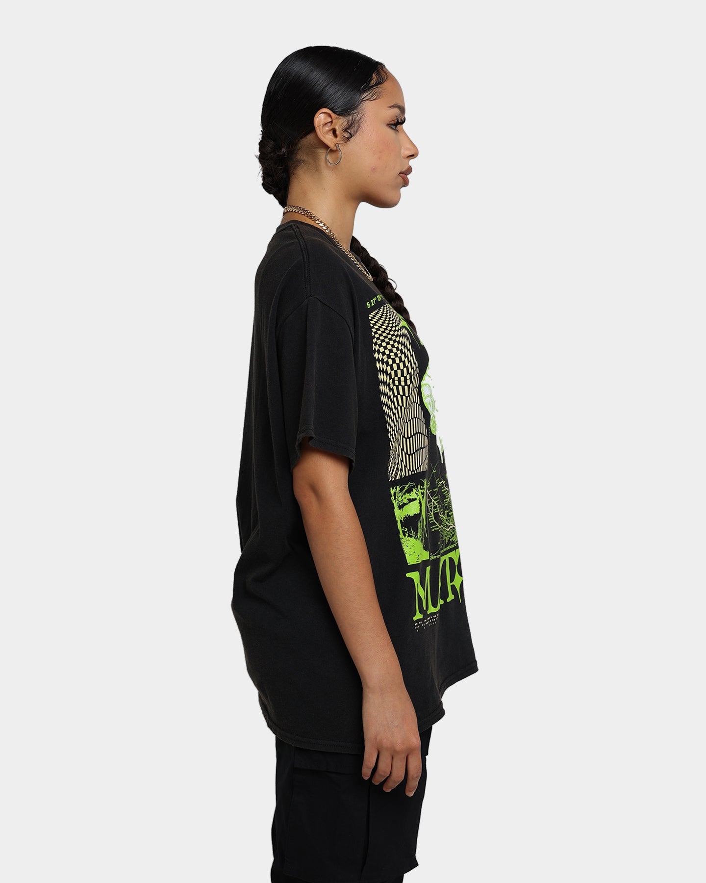 Goat Crew Mind Matter Vintage T-Shirt Washed Black Style001