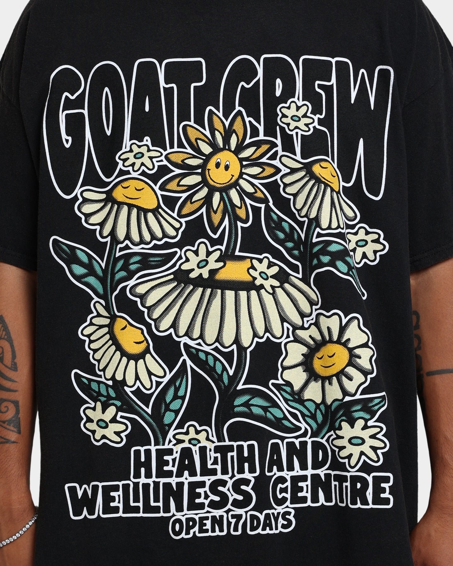 Goat Crew Heath And Wellness Vintage T-Shirt Black Wash