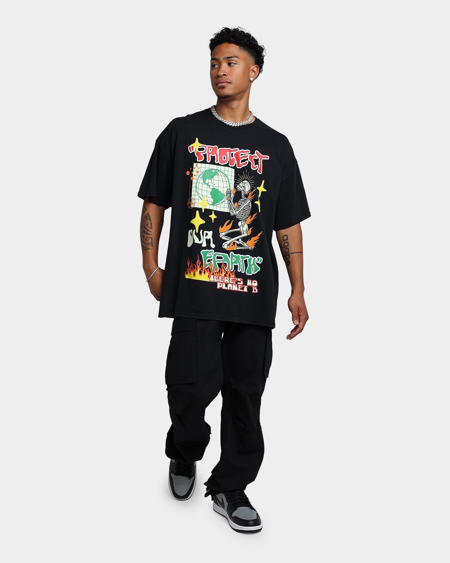 Goat Crew Protect Our Earth Vintage T-Shirt Black Wash