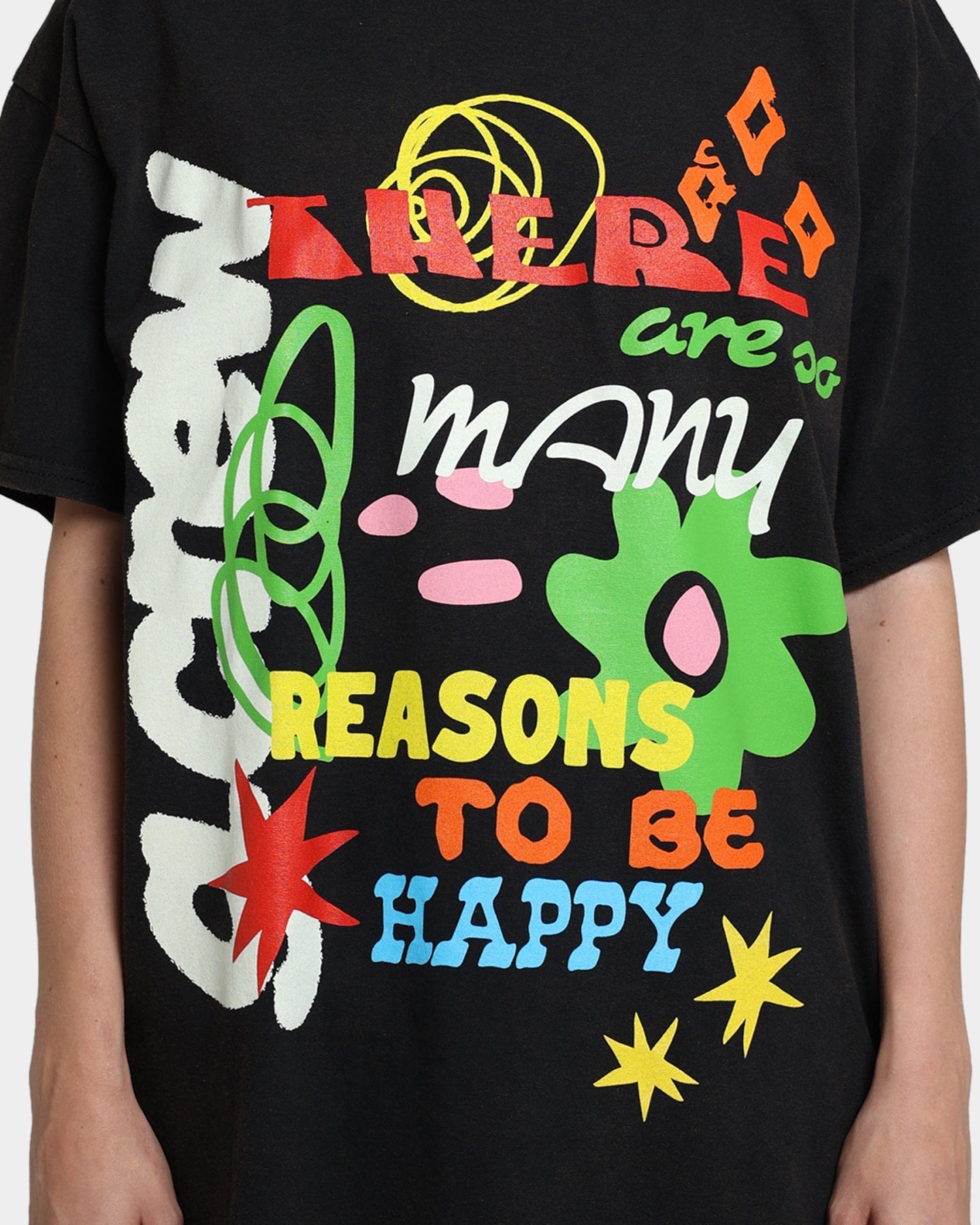 Goat Crew Reasons To Be Happy Vintage T-Shirt Black Wash Style001