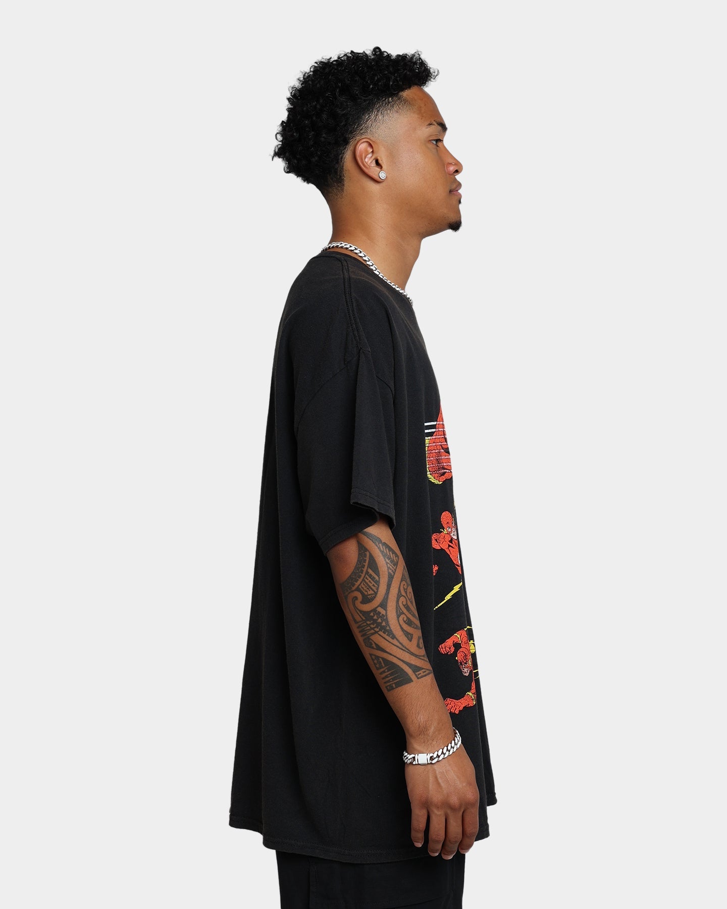 Goat Crew X The Flash Flash Multiply Vintage T-Shirt Washed Black