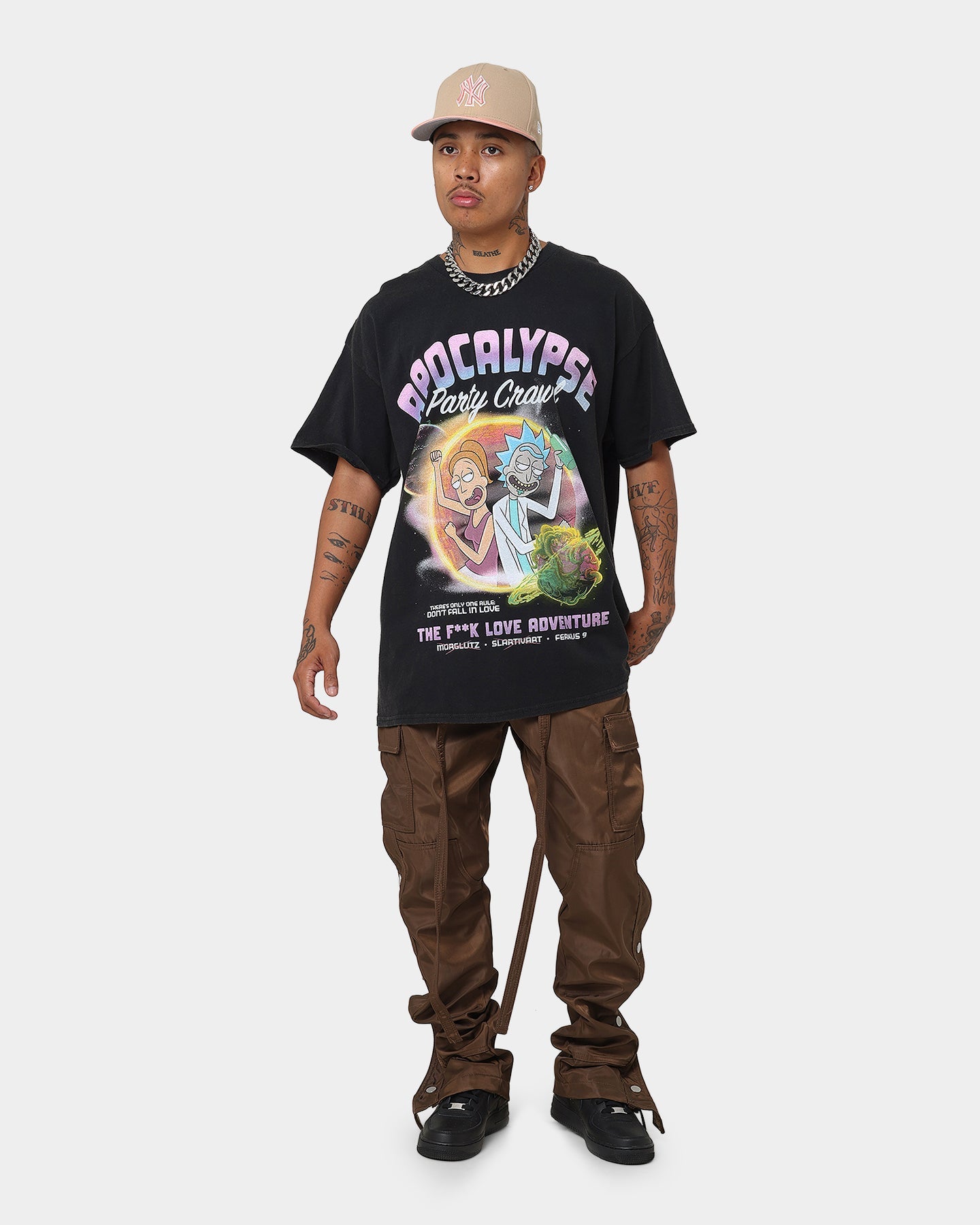 Goat Crew X Rick And Morty Apocalypse Vintage T-Shirt Black Wash
